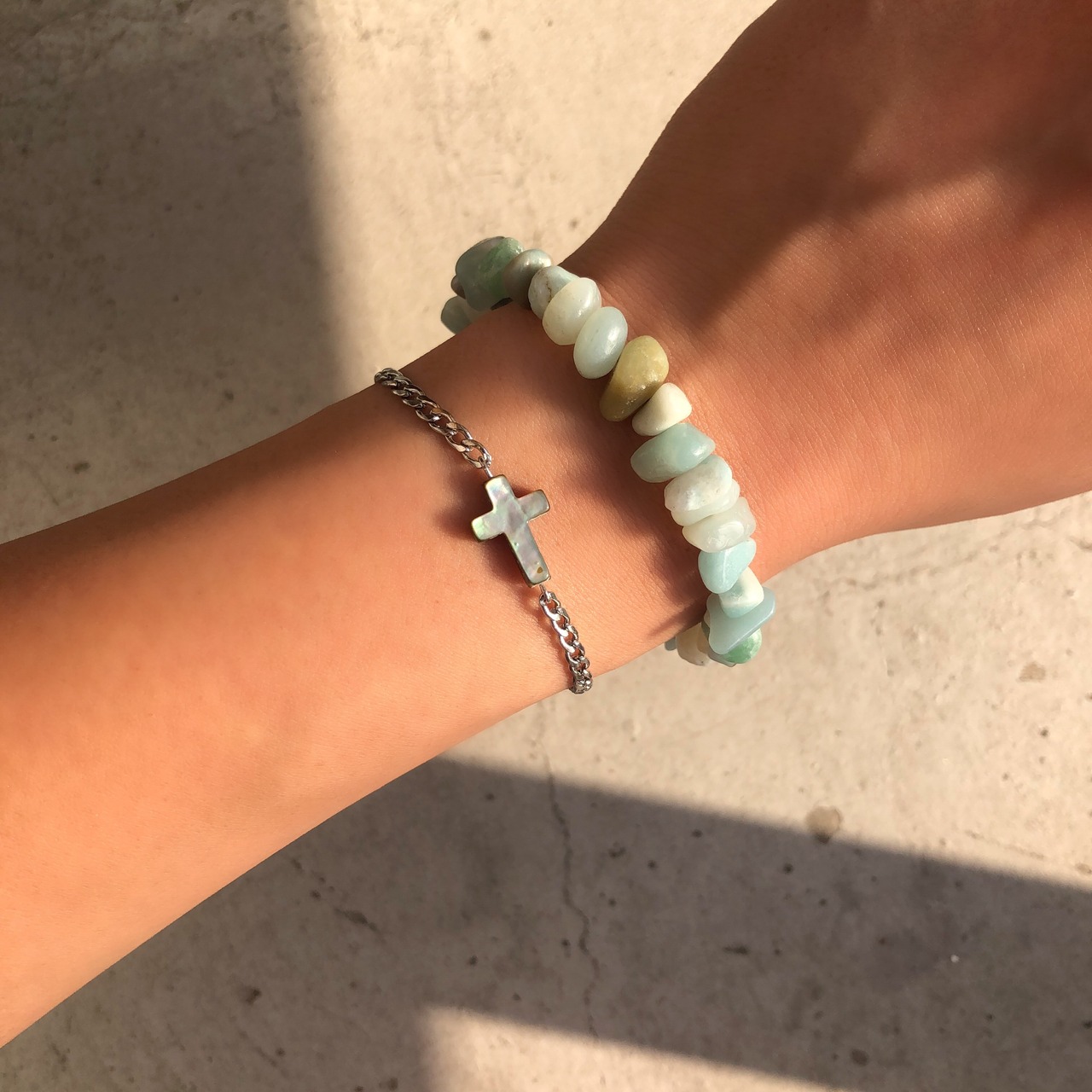 アバロンシェル　クロスブレスレット［SSB003］