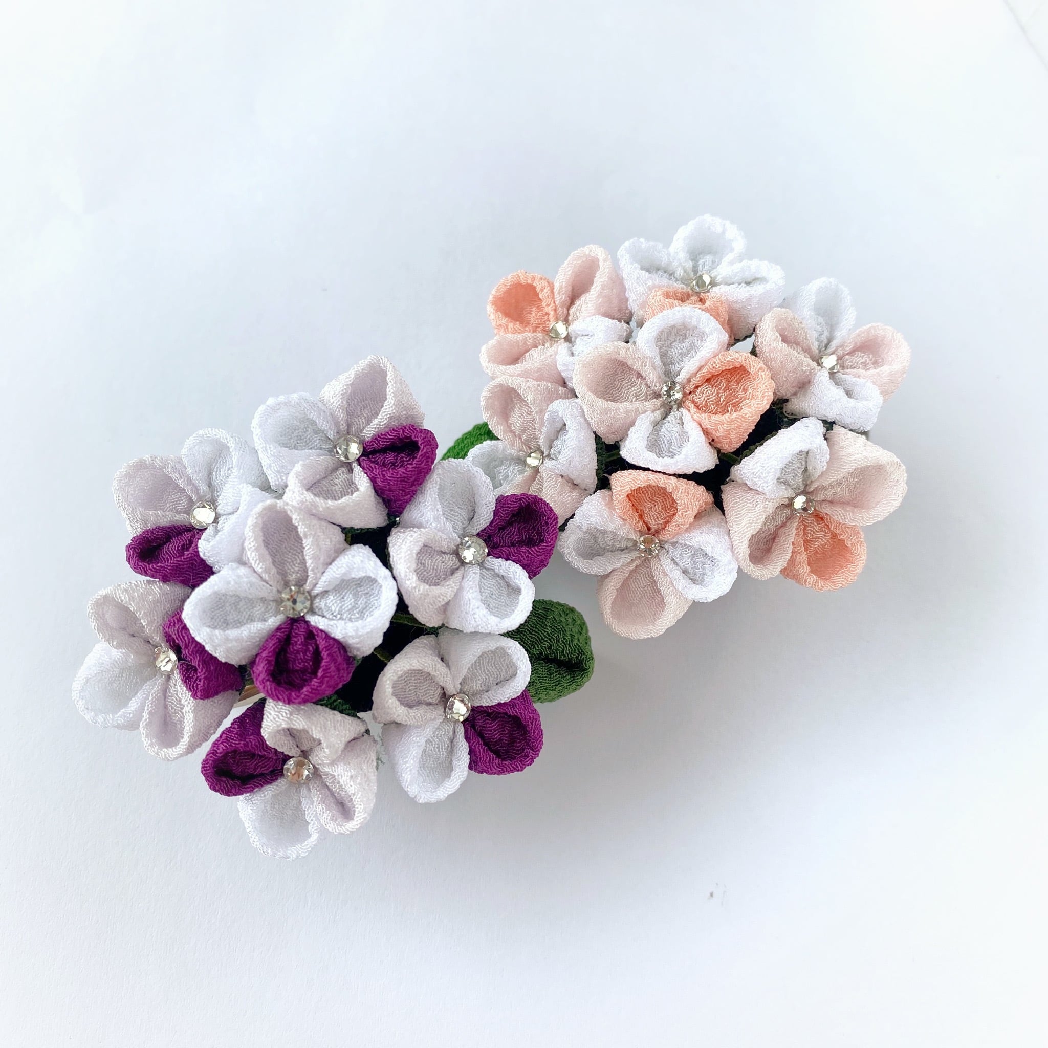 フェルト☆あじさい紫 パッチンどめ フェルト☆あじさい紫 パッチンどめ