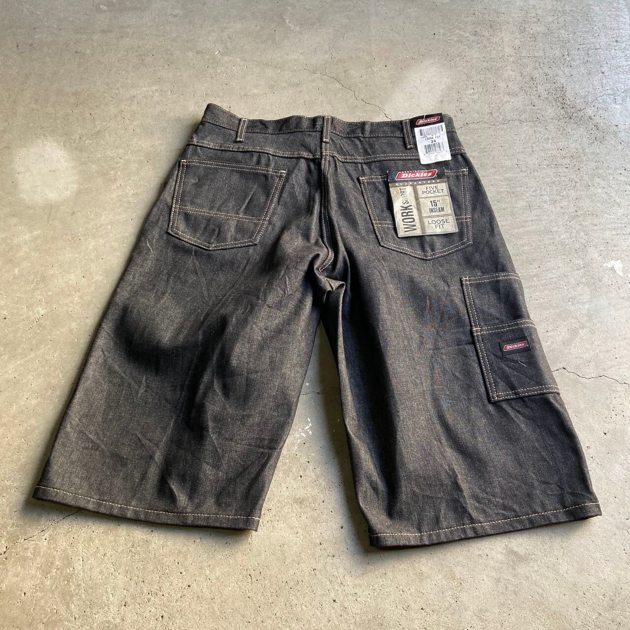 K*T様 90s Dickies バギー ワイド ショーツ ブラック W33 90s- Dickies Loose Fit バギーワイド ショーツ 34 黒 【公式通販】