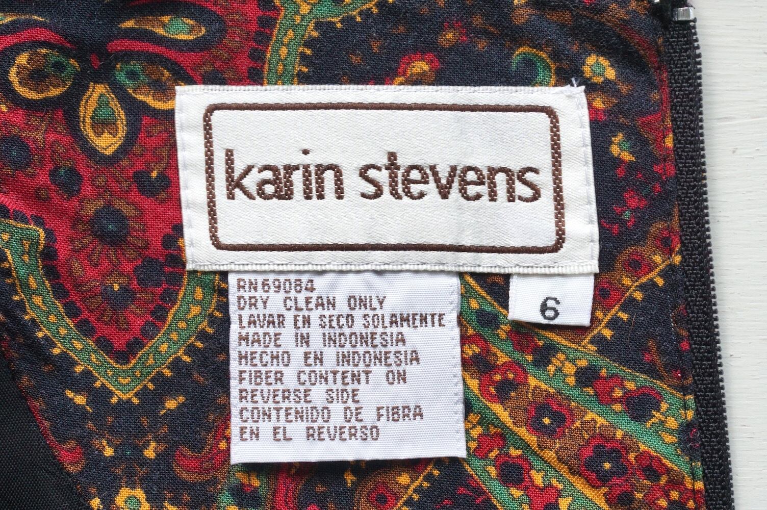 1980's〜90's [karin stevens] バロックプリント セットアップ調 ...