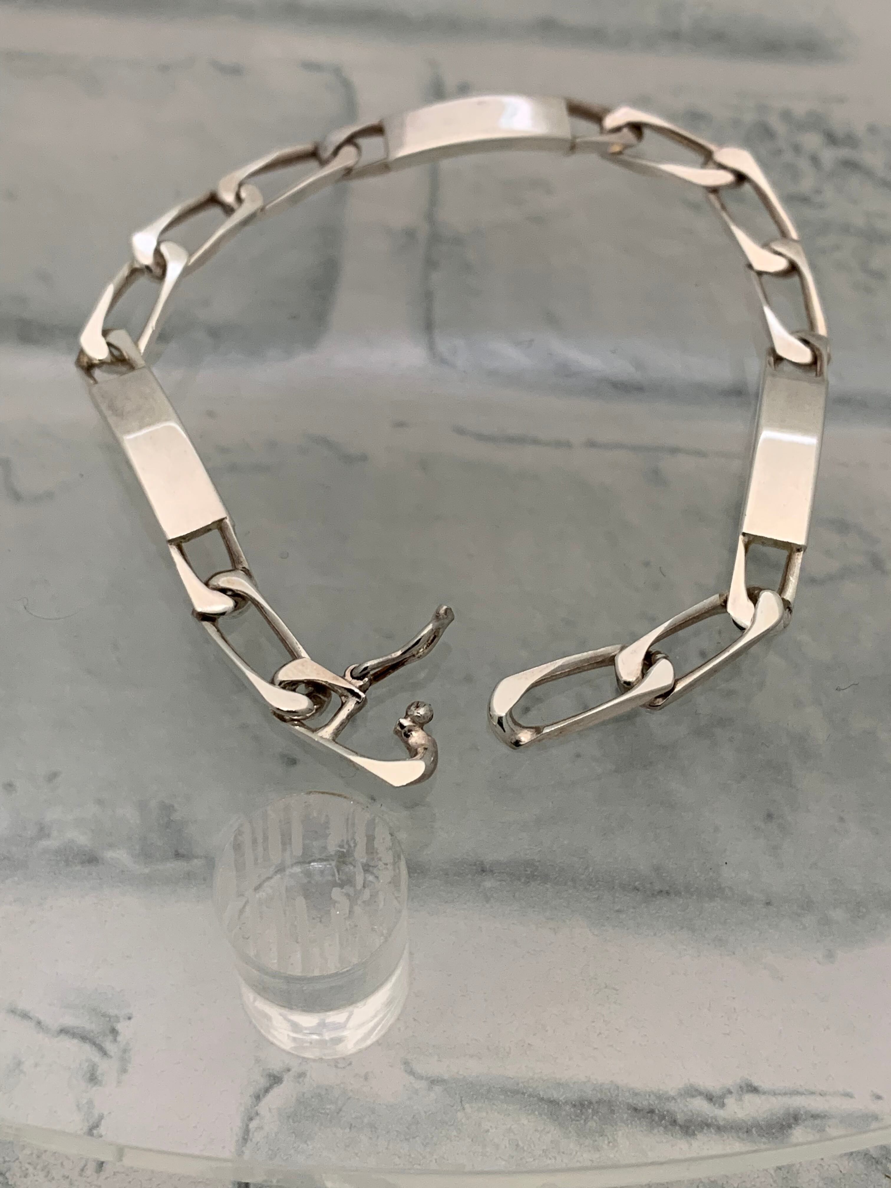 ヴィンテージ イタリアンシルバー 3連 ID ブレスレット ティファニー元ネタ