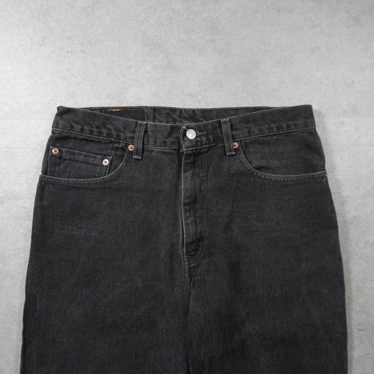 Levi's 550 black denim "made in USA" W32L30相当 古着 - 4