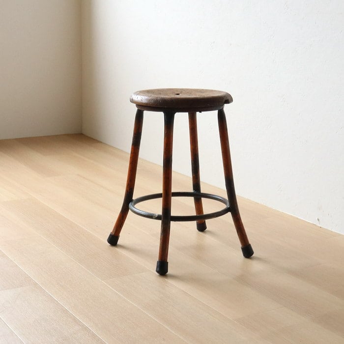 その他インテリア雑貨出品amビンテージ古家具◾️木製 スツール 丸椅子 / ディスプレイ台などにも