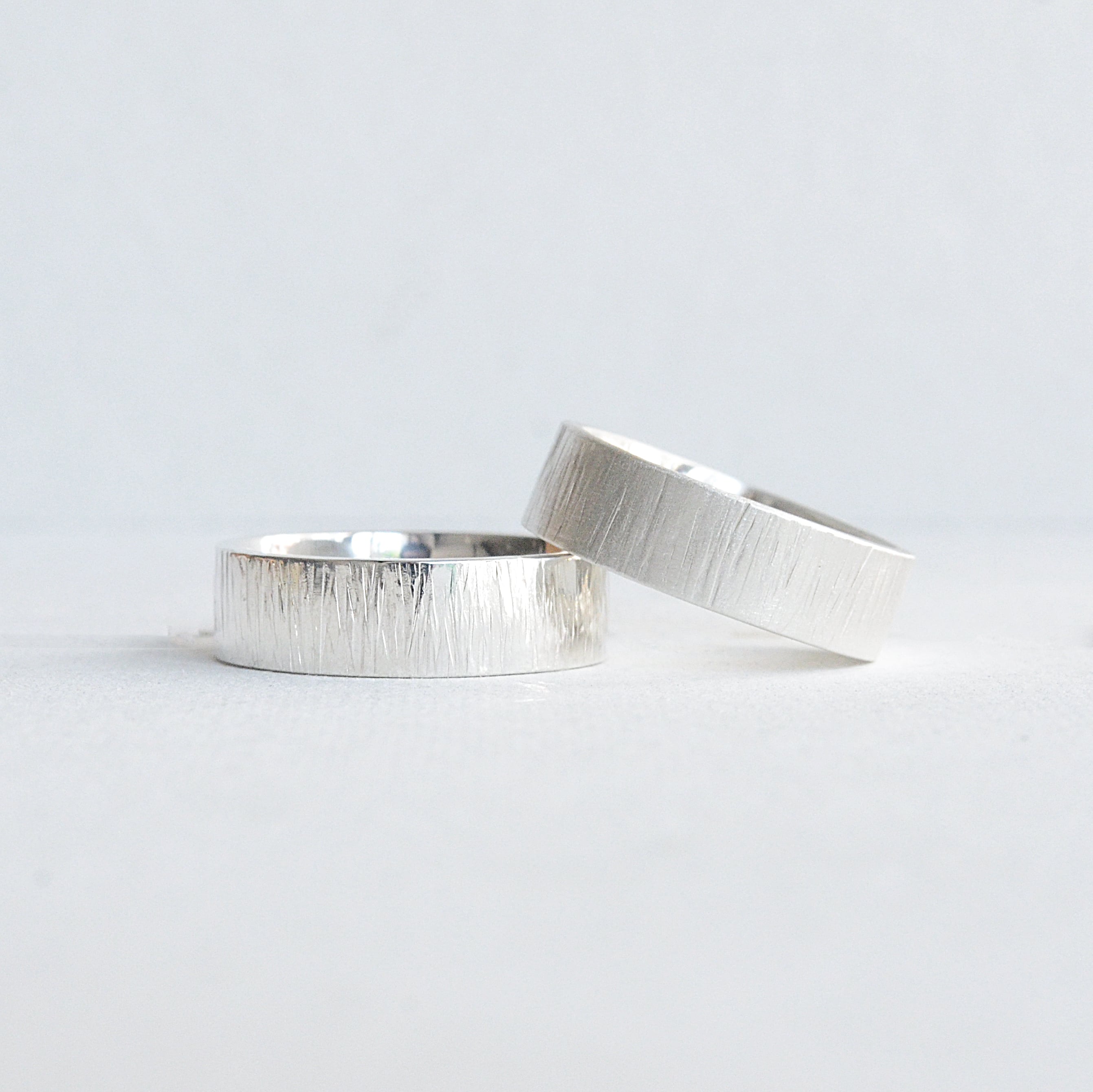 〈Silver925〉 stripe ring / flat / 7mm