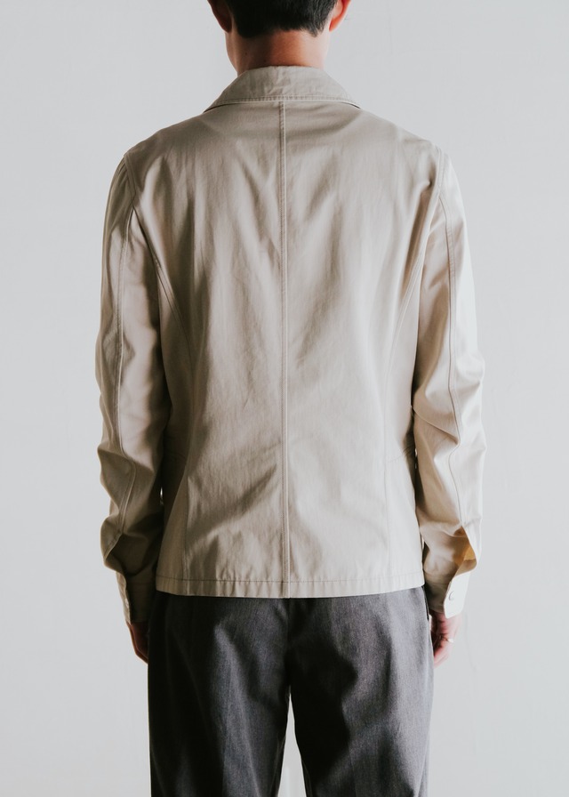 JIL SANDER 09SS zip up cotton tailored jacket designed by RAF SIMONS