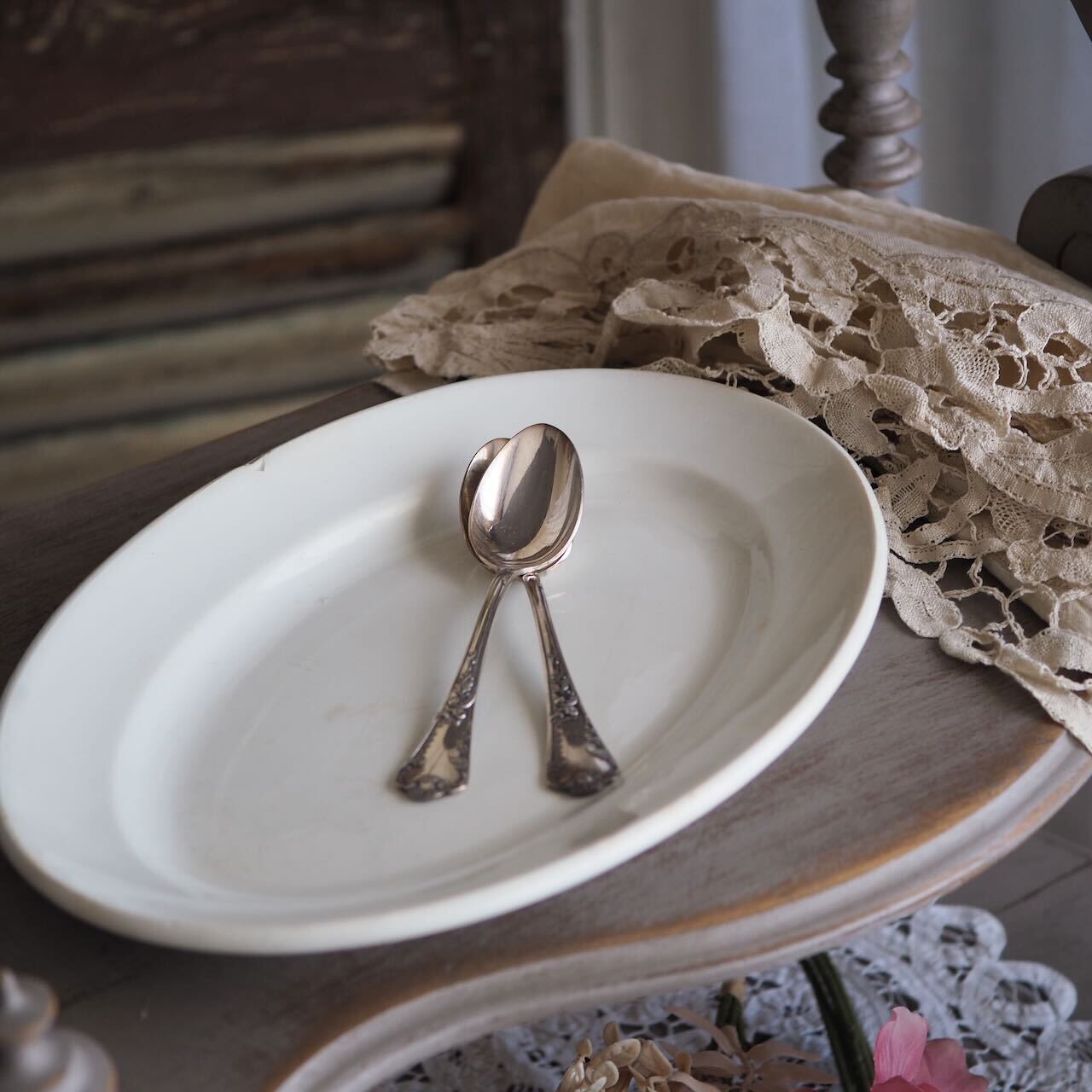 1900年前後 クレイユ・エ・モントローのオーバル皿