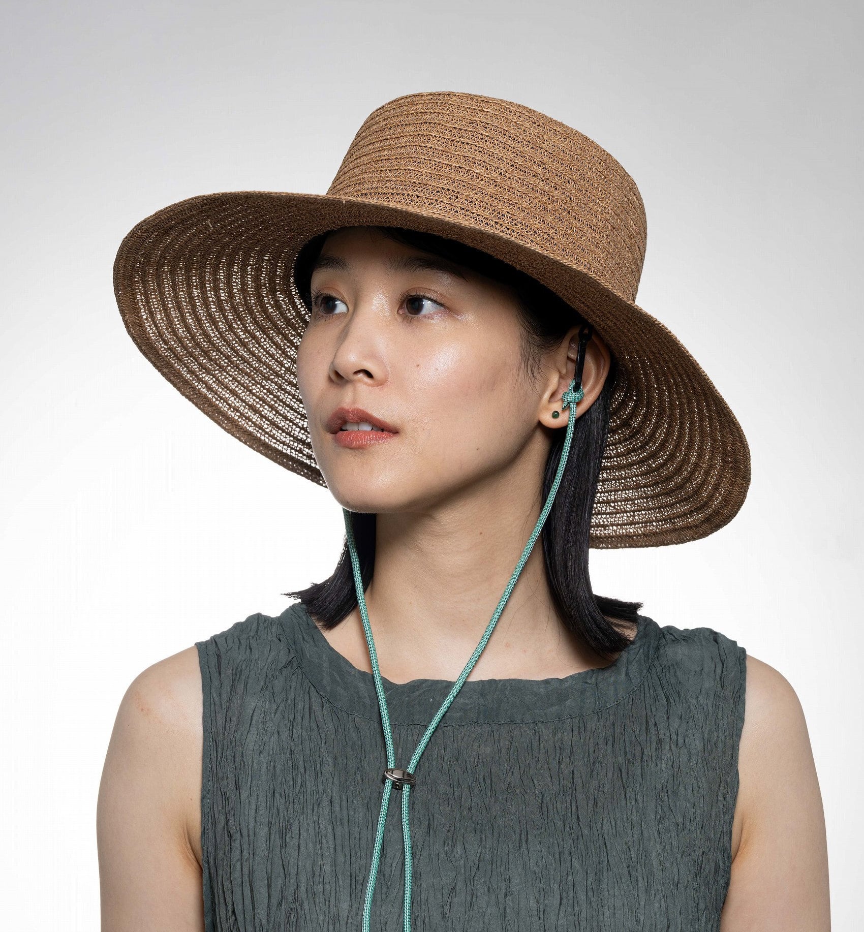 【2026春夏】間伐材(杉・ひのき)ブレードコード キャペリン|ベージュ/オレンジ/イエロー Sustainable Wood Braid Cord Capeline Hat