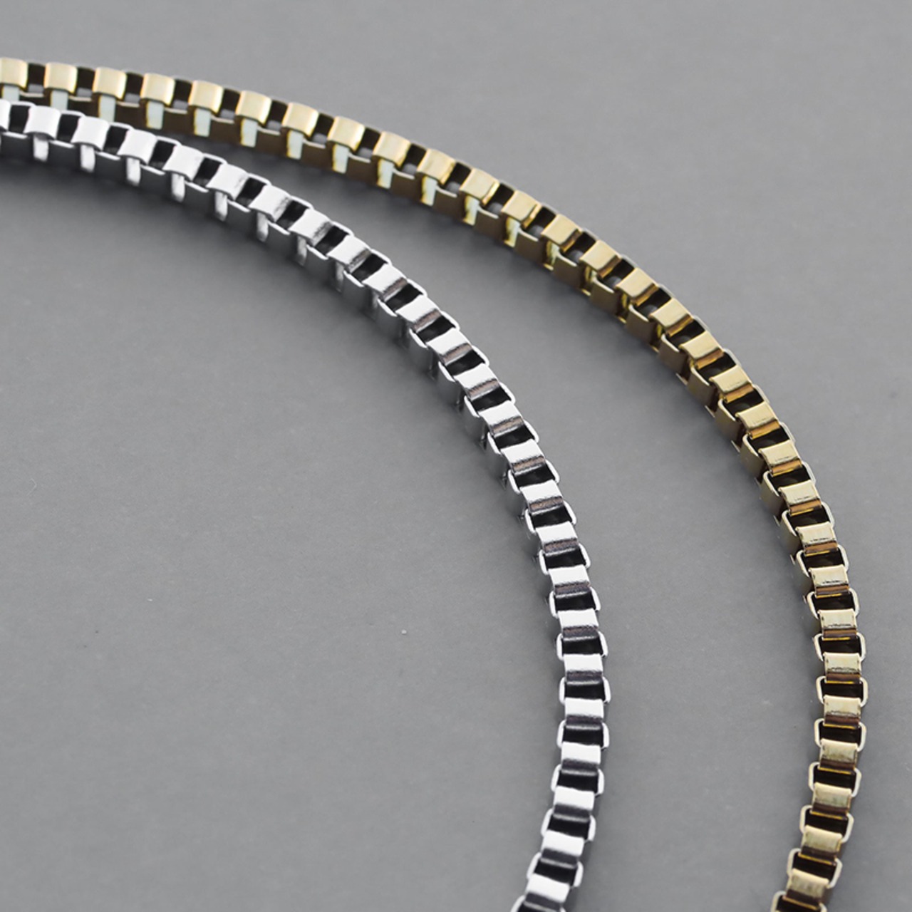 【ネコポス便】金属アレルギー対応  ネックレス シンプルベネチアンチェーンネックレス M　1798