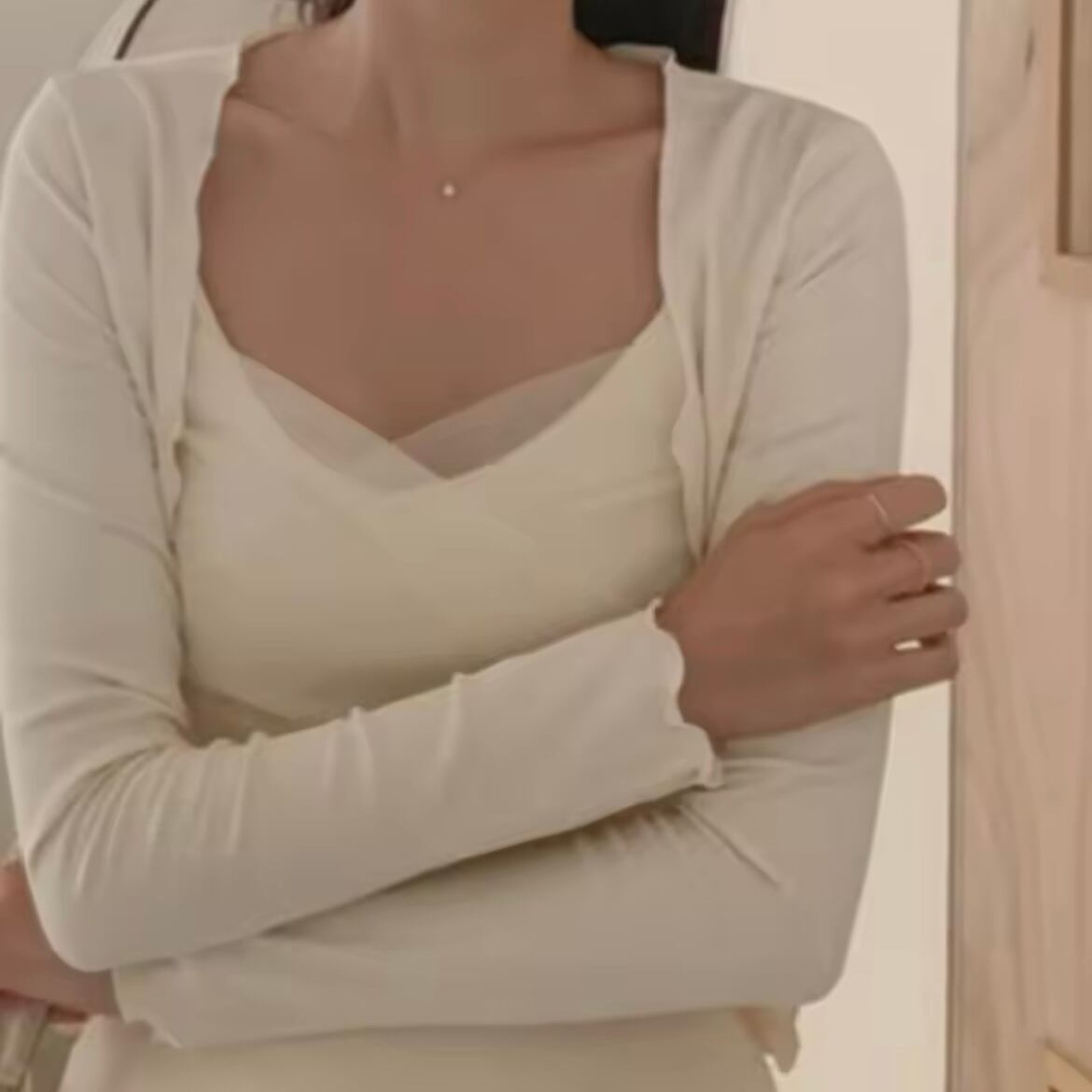 シフォンキャミソール&カーディガンセット