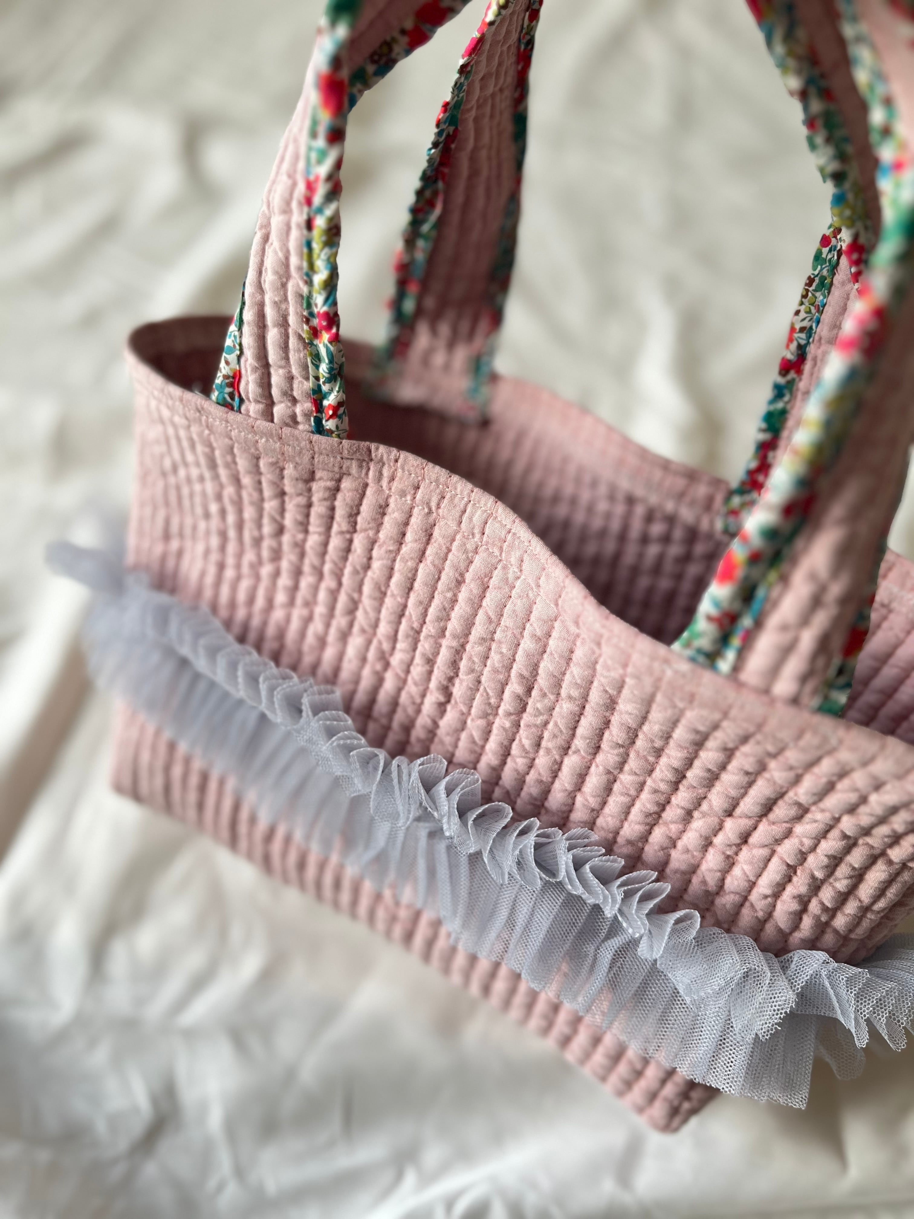 リバティとフリルとヌビのトートバッグ サブバッグ送料無料