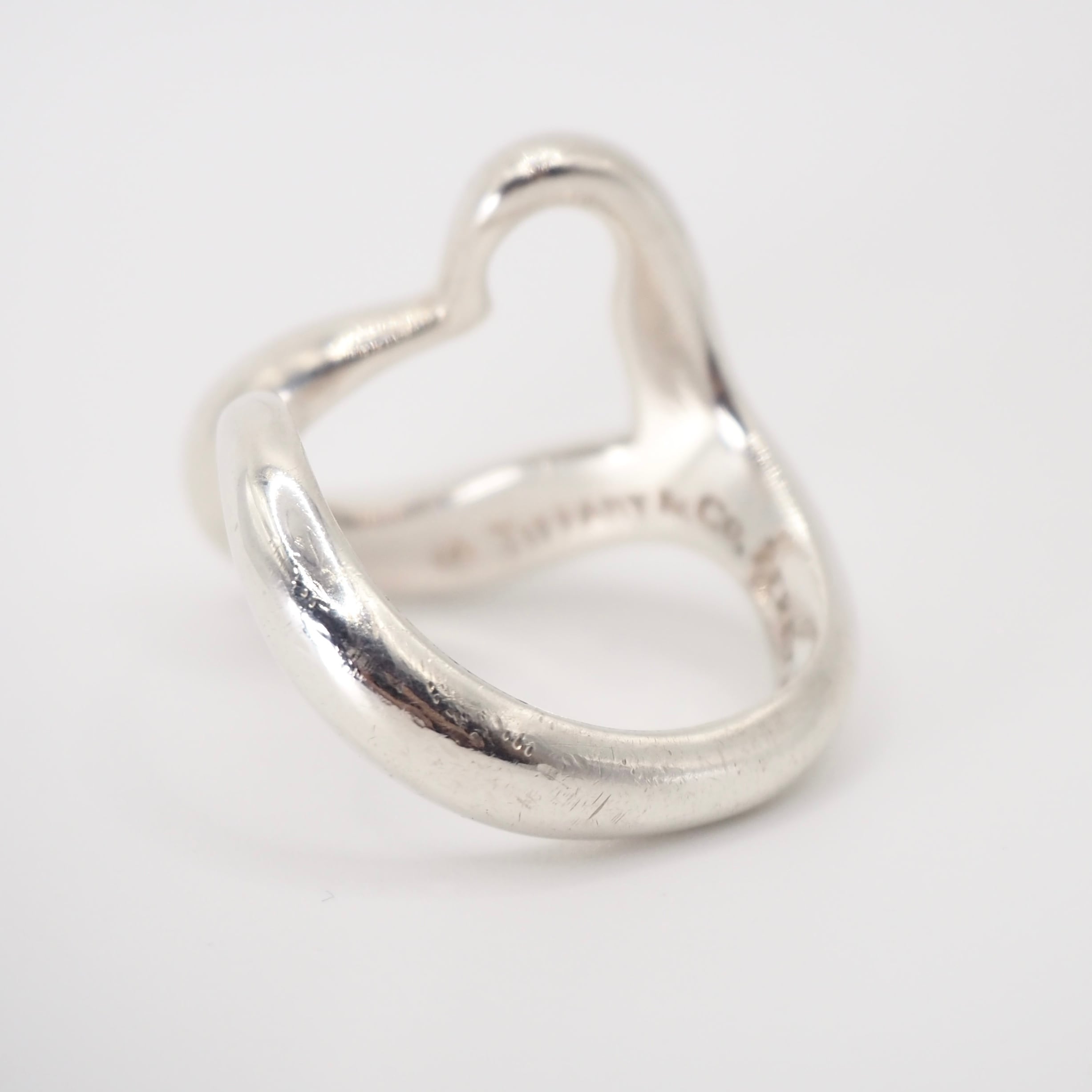 現行品】Tiffany&Co. 約10号 エルサペレッティ オープンハート リング