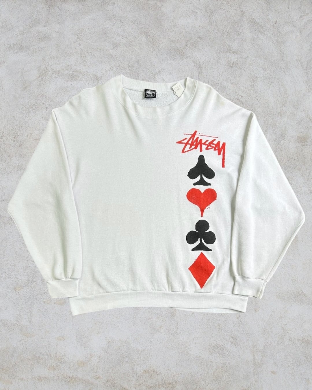 Special!!】80's~90's old stussy Trump Design Sweat 