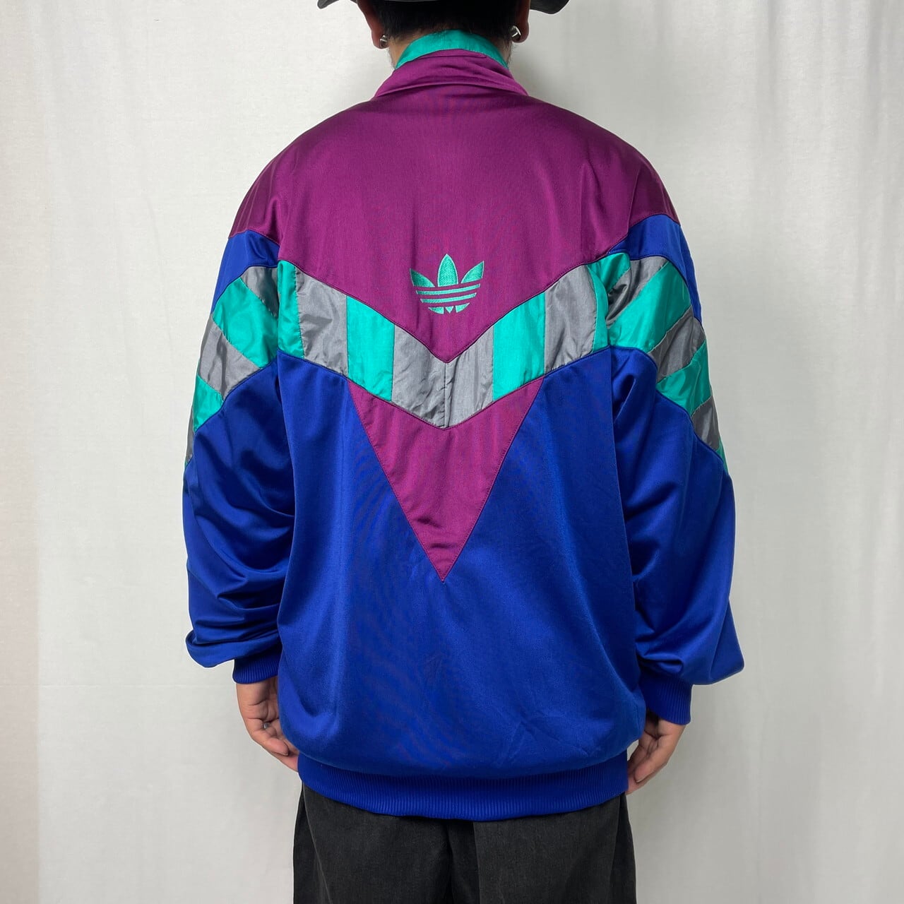 80年代 adidas アディダス ナイロン×ジャージ トラックジャケット ...