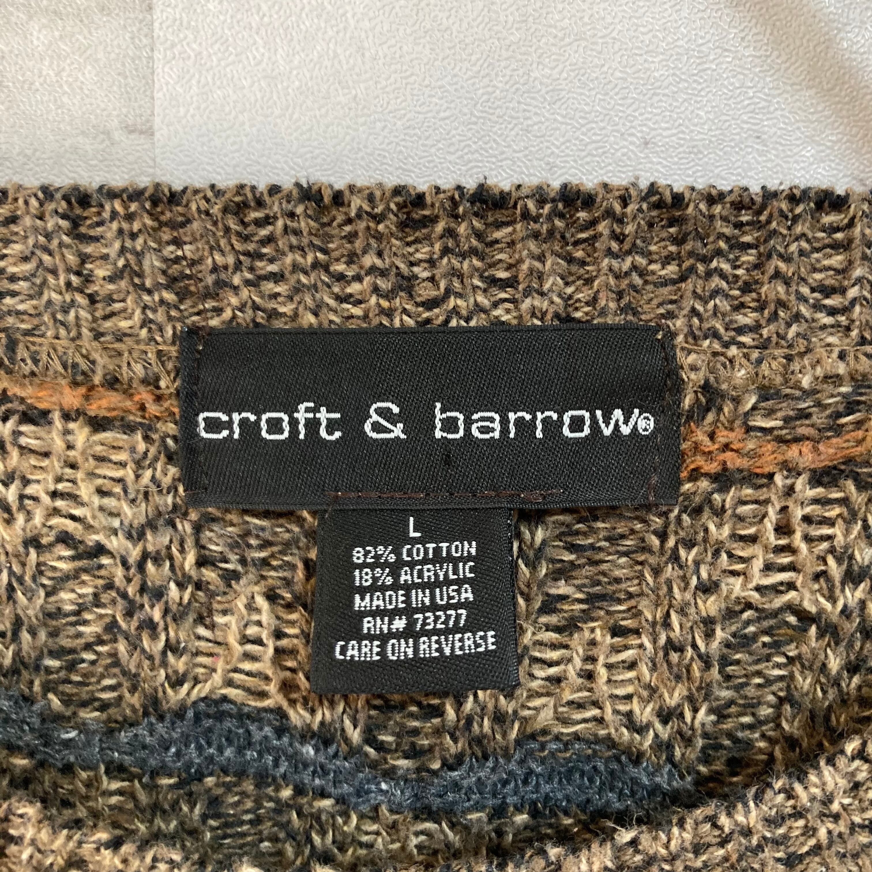 【Croft&barrow】Design Knit L相当 Made in USA デザインニット 総 