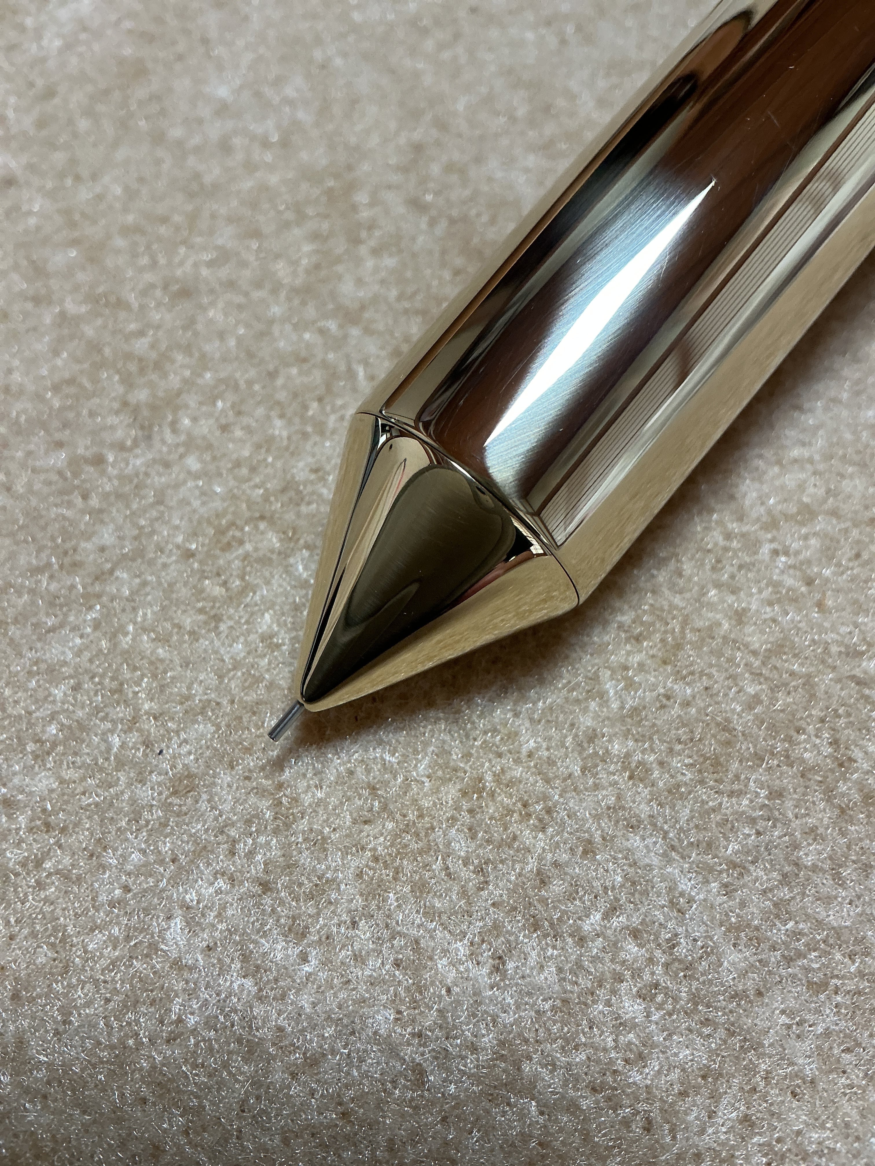 超スーパーブラス 379g 極太 真鍮 シャーペン0.5mm | 蒼天クラフト