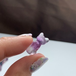 5.透明度有・可愛いフローライトねこちゃん