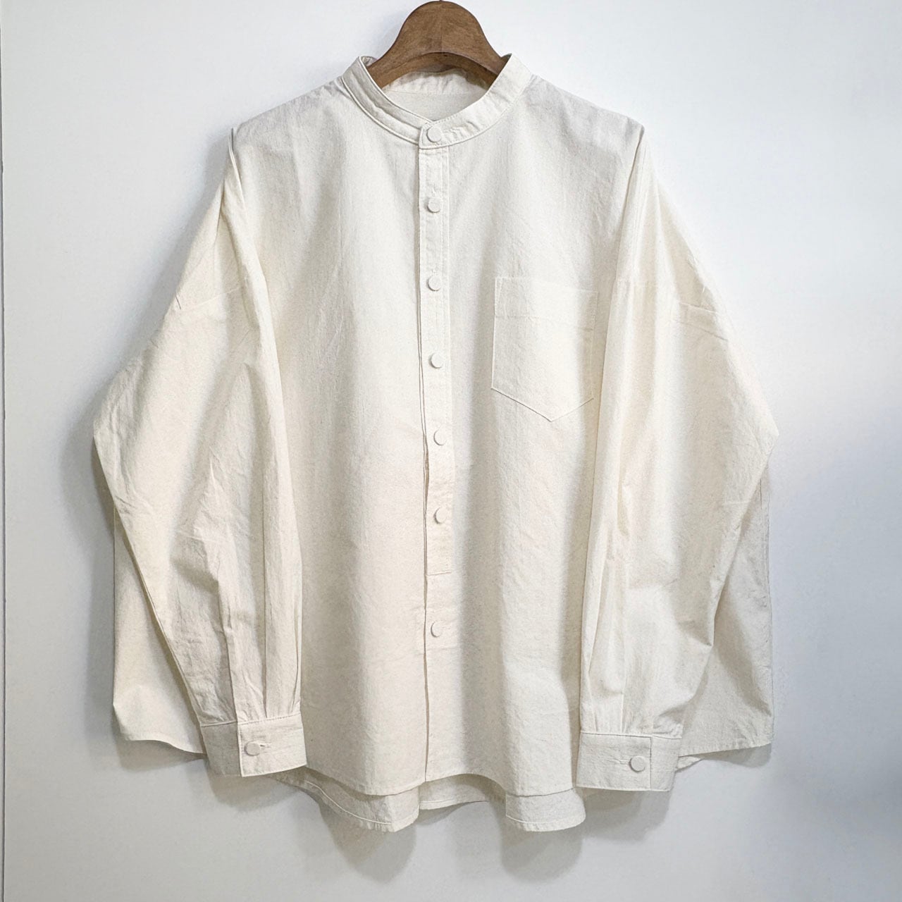 【美品】 sasanqua by trees ブーレットノエルオーバーシャツ Sasanqua by trees サザンカバイツリー BOURETTE NOIL WORK OVER