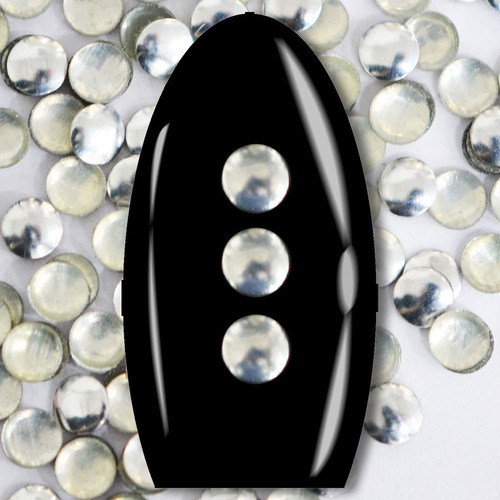 メタルスタッズ　3mm　ラウンド　シルバー　約50粒 STZ009