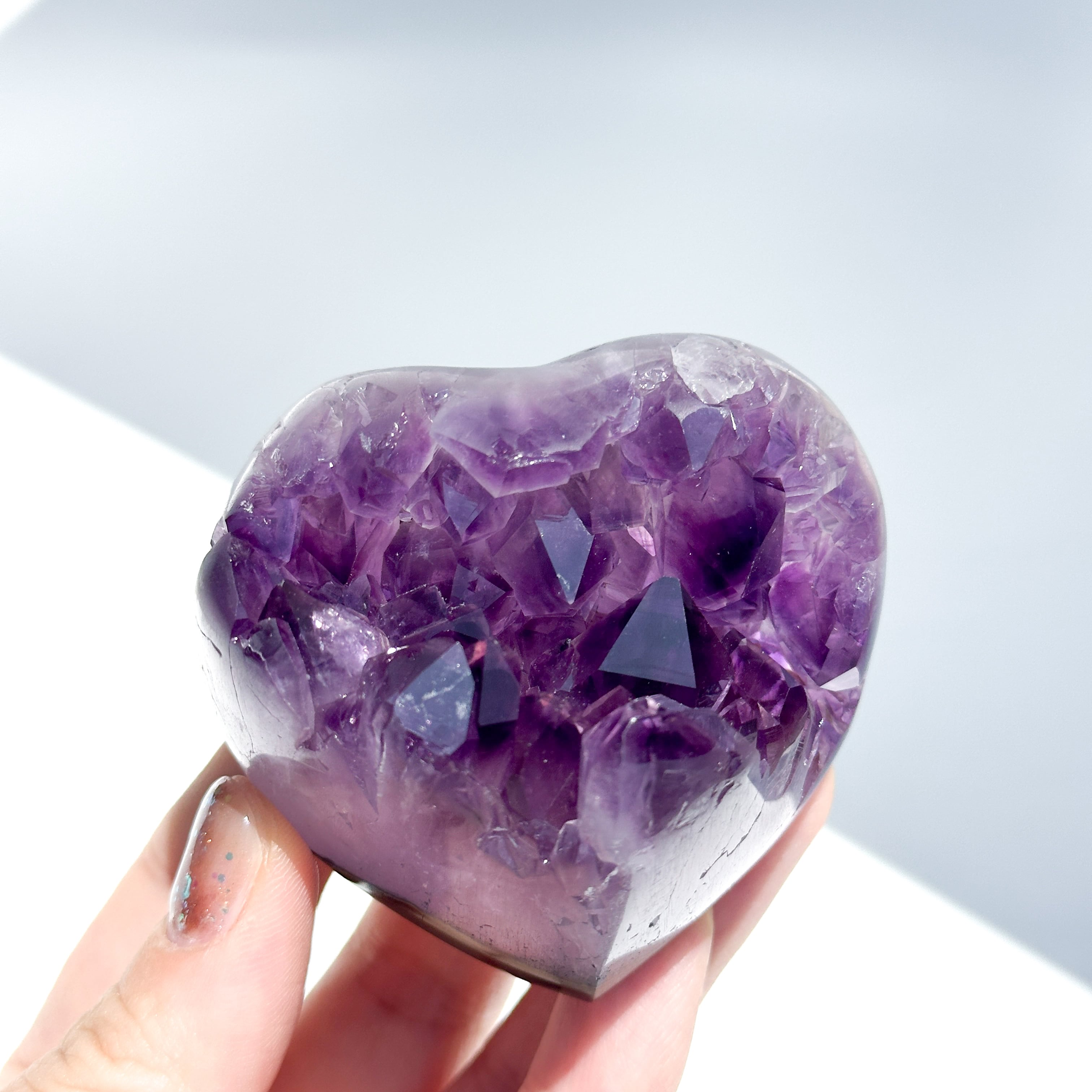 ウルグアイ産アメジスト ハート13◇ Amethyst ◇天然石・鉱石