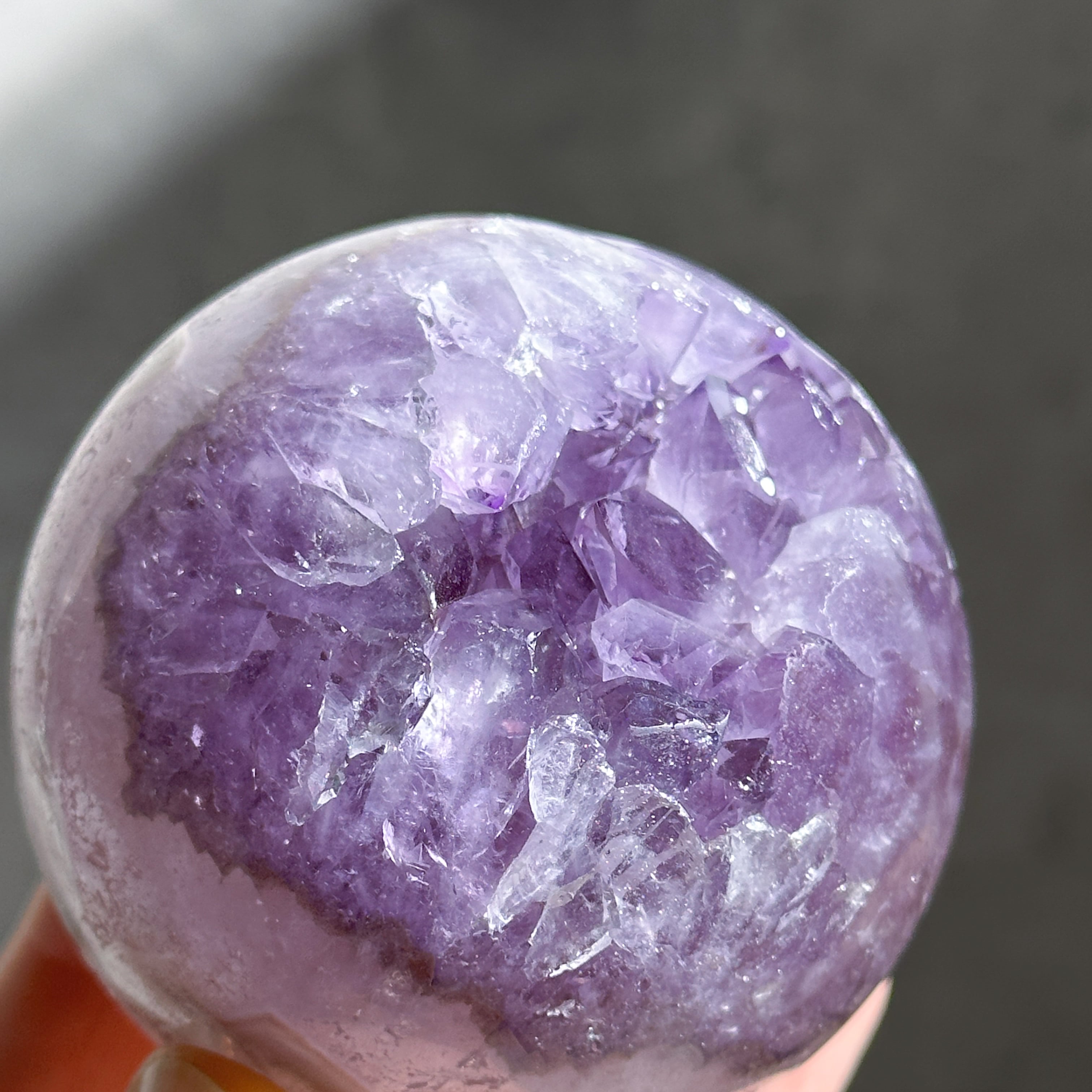ウルグアイ産アゲート×アメジスト スフィア（丸玉）51◇Agate×Amethyst