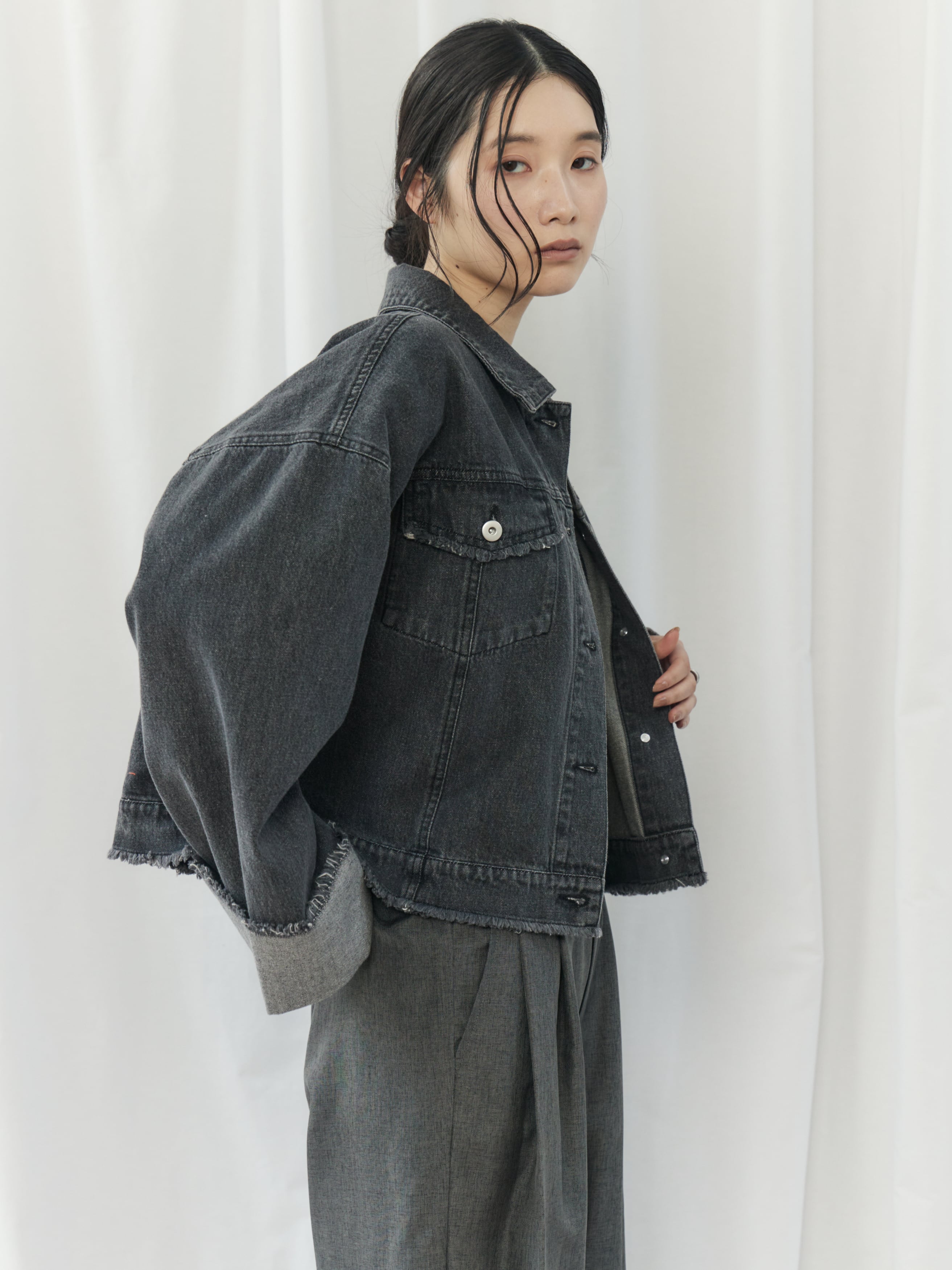 FRINGE DENIM JACKET（ﾌﾘﾝｼﾞﾃﾞﾆﾑｼﾞｬｹｯﾄ）【5613017】 | CIEL'AIR