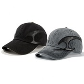 2色パッチワークPUレザー キャップ  G158