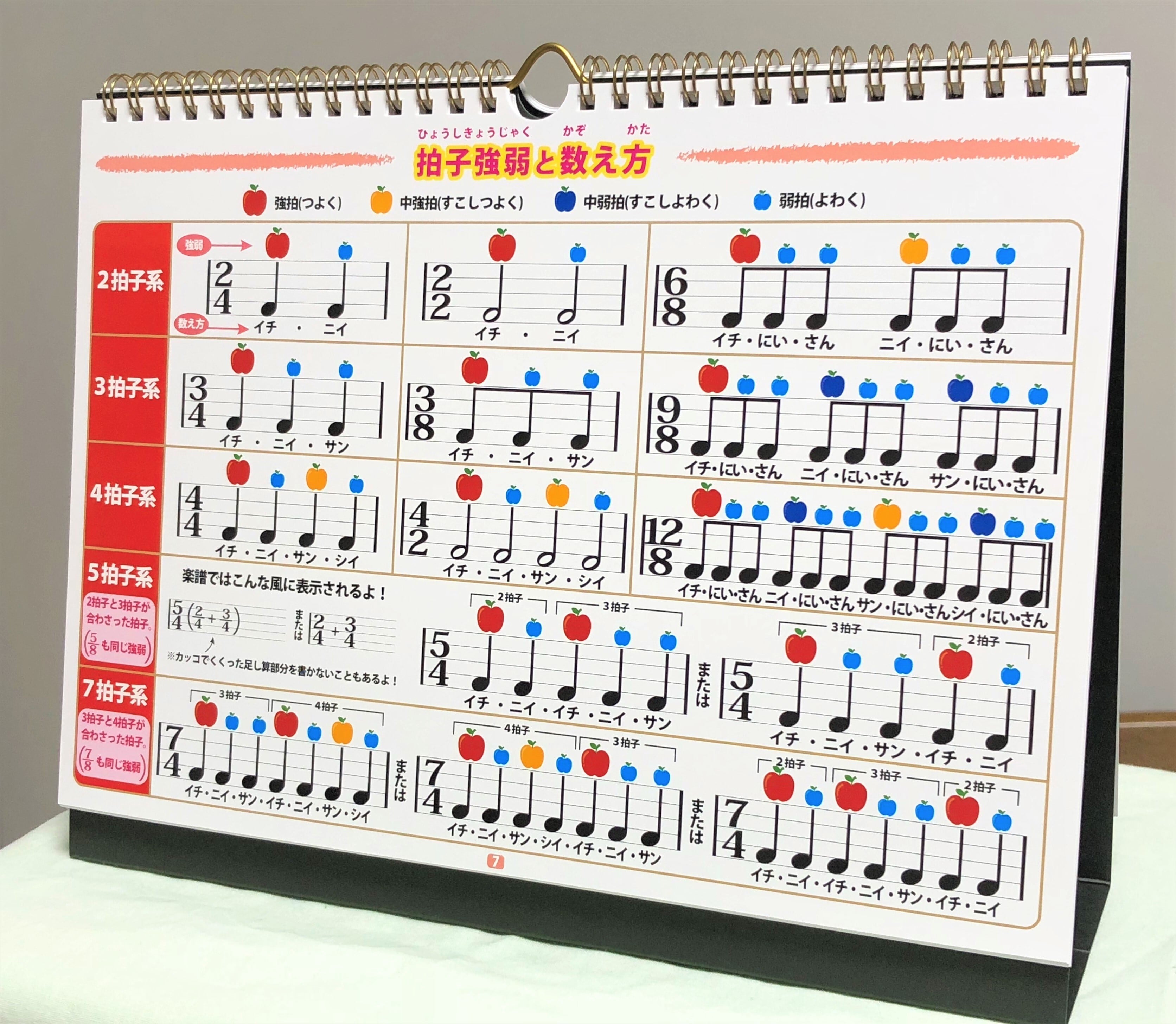 卓上おんがくのひょう２ 品番：AKTA-2B | おんがくのひょう公式サイト