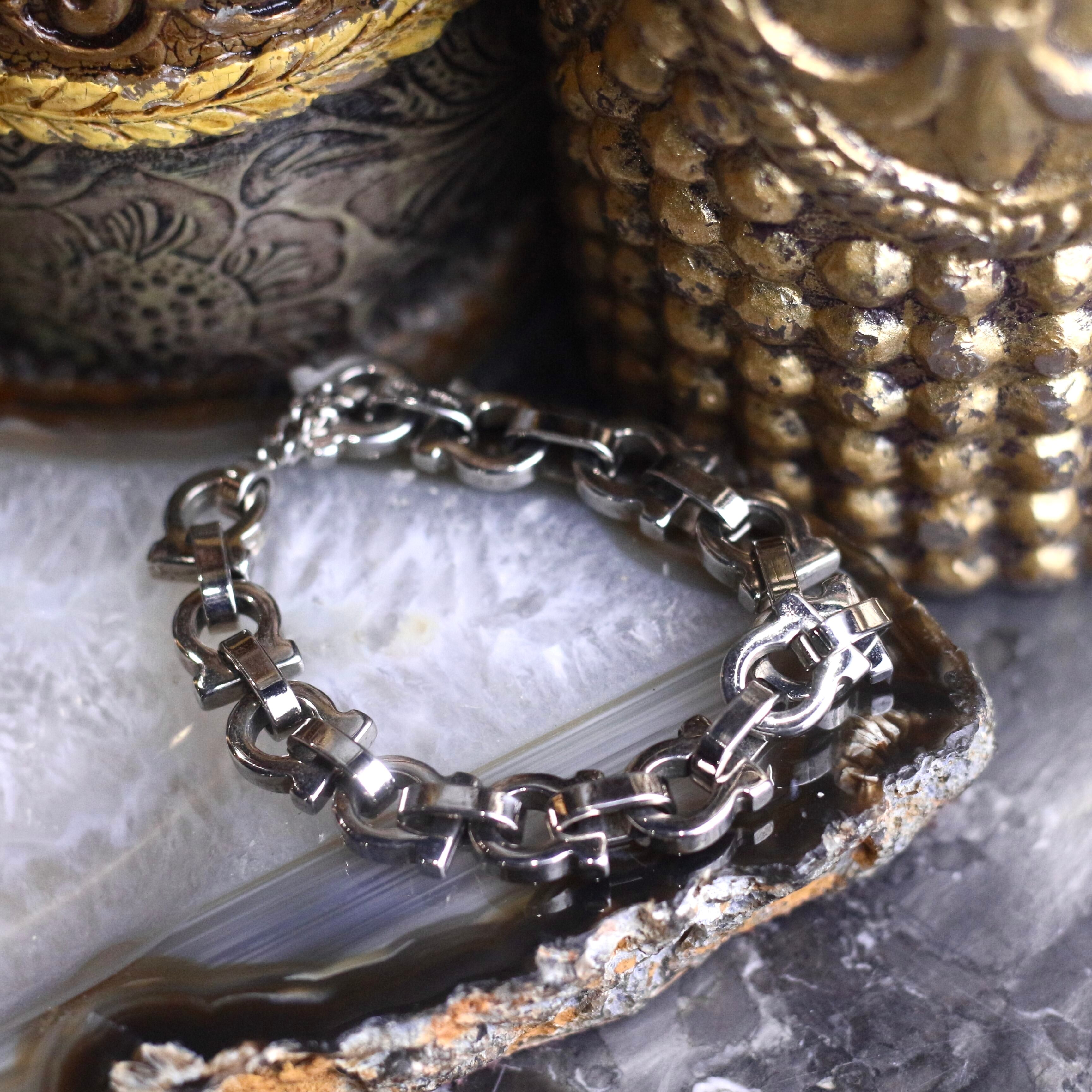 Salvatore Ferragamo GANCHINI LOGO CHAIN DESIGN BRACELET