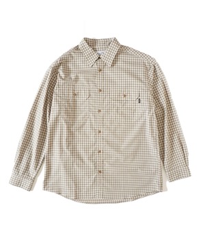 UNIVERSAL PRODUCTS/241-60303 L/S CHECK WORK SHIRT(GREIGE GINGHAM)