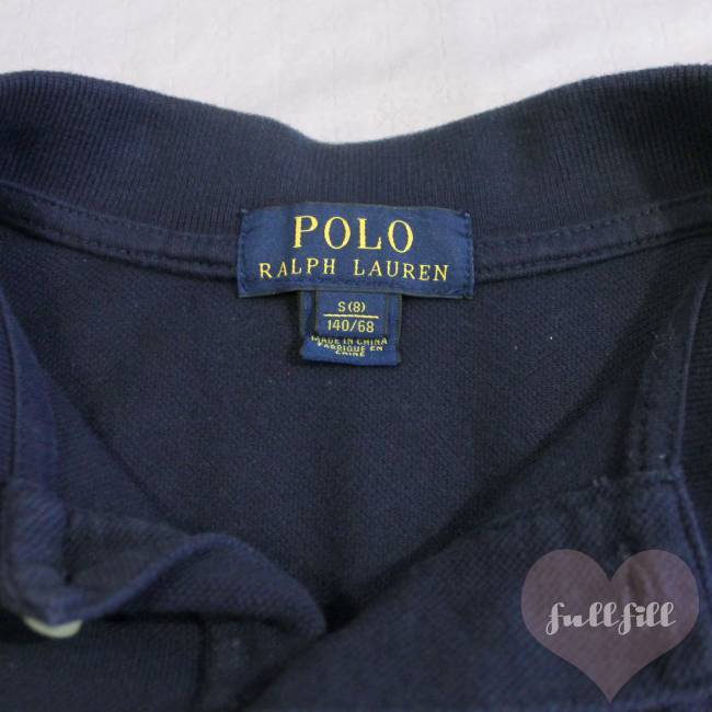 POLO RALPH LAUREN ビッグポニー 長袖ポロシャツ ネイビー レディース