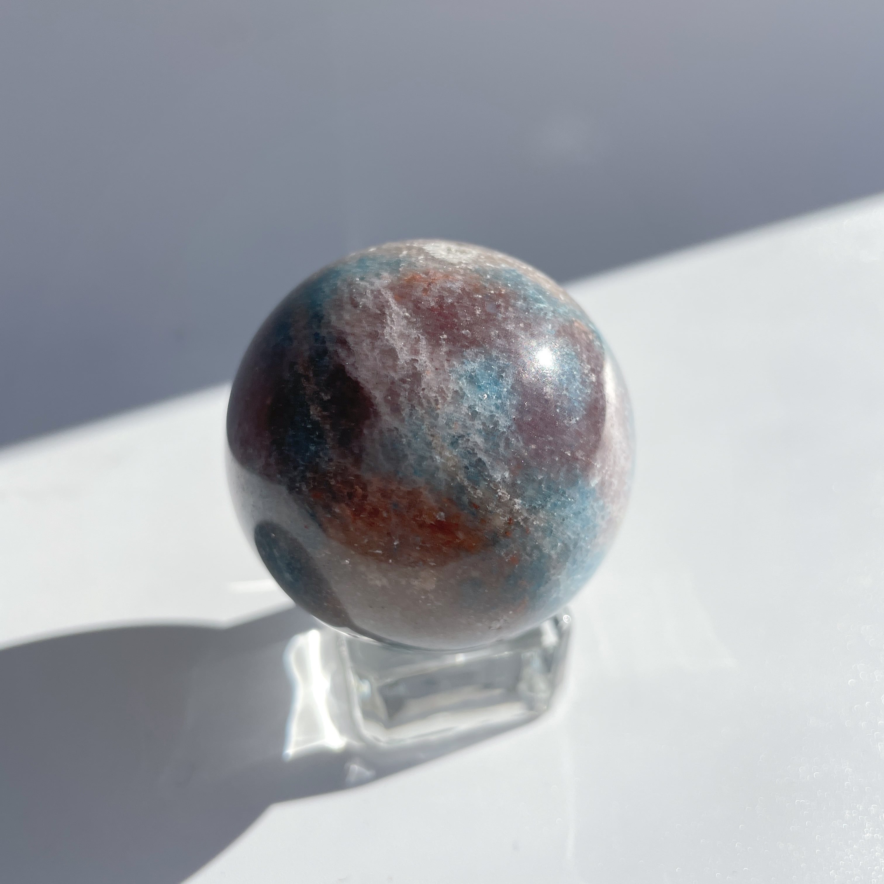 トロレアイトインクォーツ(トロール石)スフィア(丸玉)01◇Trolleite Sphere◇天然石・パワーストーン・鉱石