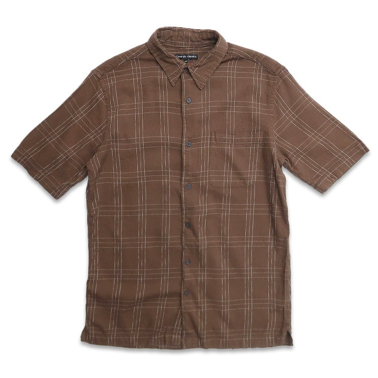 古着 George classics レーヨン 半袖シャツ ボックスシャツ チェック