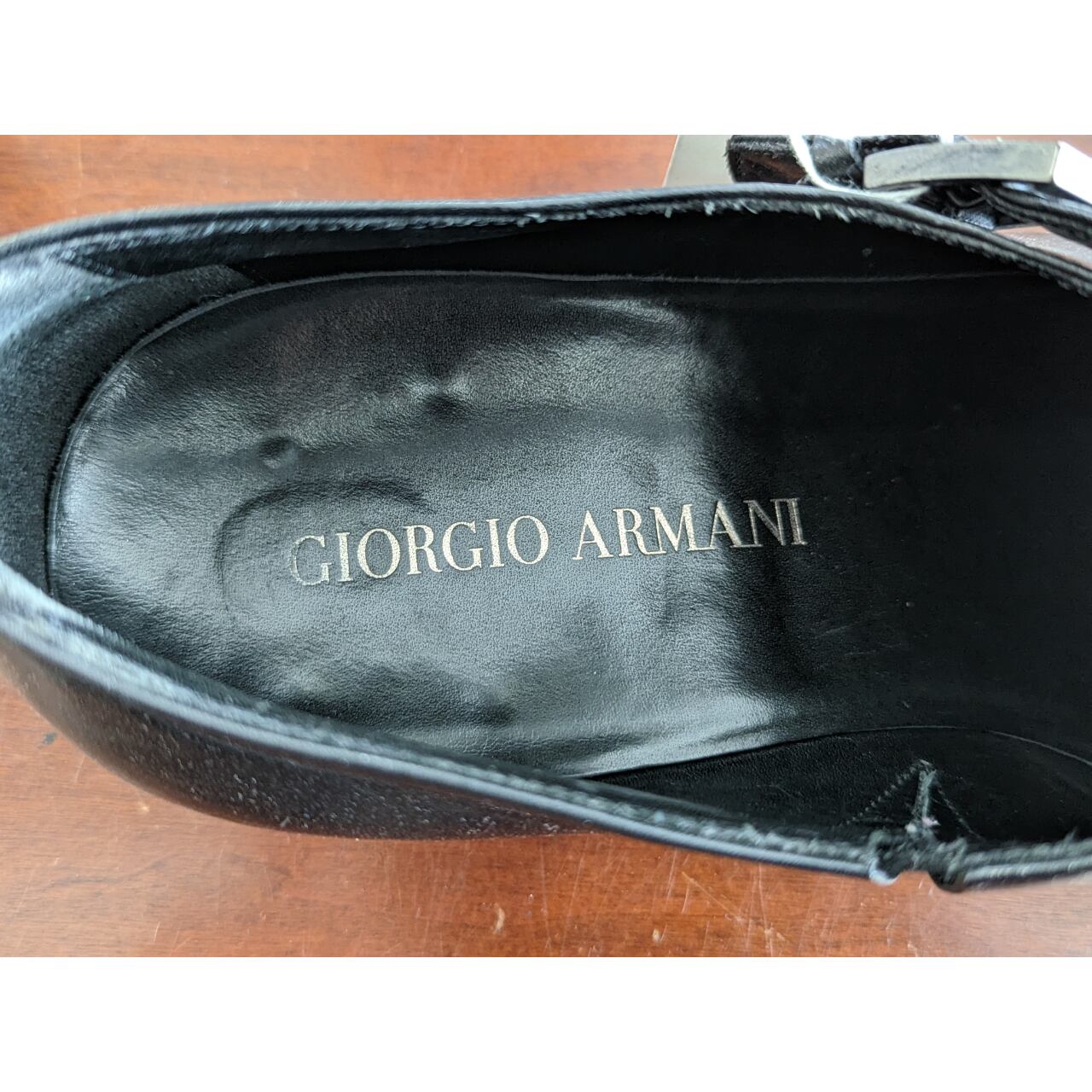 GIORGIO ARMANI ジョルジオアルマーニ モンクストラップ レザー