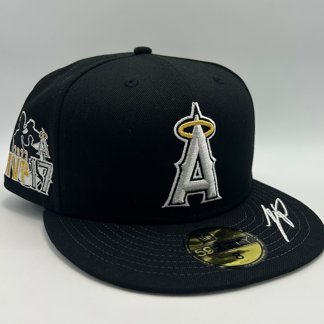NEW ERA 59FIFTY/5950 Shohei Ohtani American League MVP & Home Runs Leaders ロサンゼルス・エンゼルス ブラック × ホワイト 日本正規品 NEW ERA 59FIFTY/5950 Shohei Ohtani American League MVP & Home Runs Leaders ロサンゼルス・エンゼルス ブラック × ホワイト 日本正規品