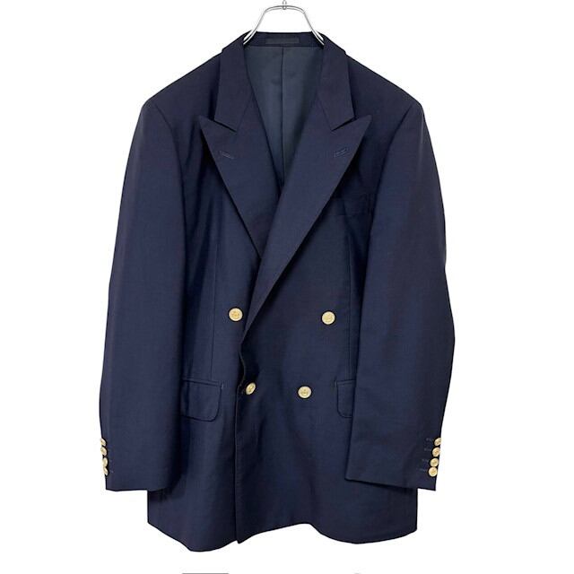 中古 バーバリーズ Burberrys テーラードジャケット クリーニング済み 金ボタン ダブルブレスト メンズ AB7