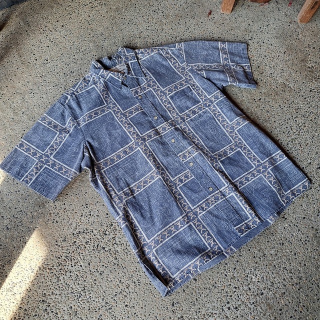 reyn spooner 反転プリント ハワイアンシャツ used [308005]
