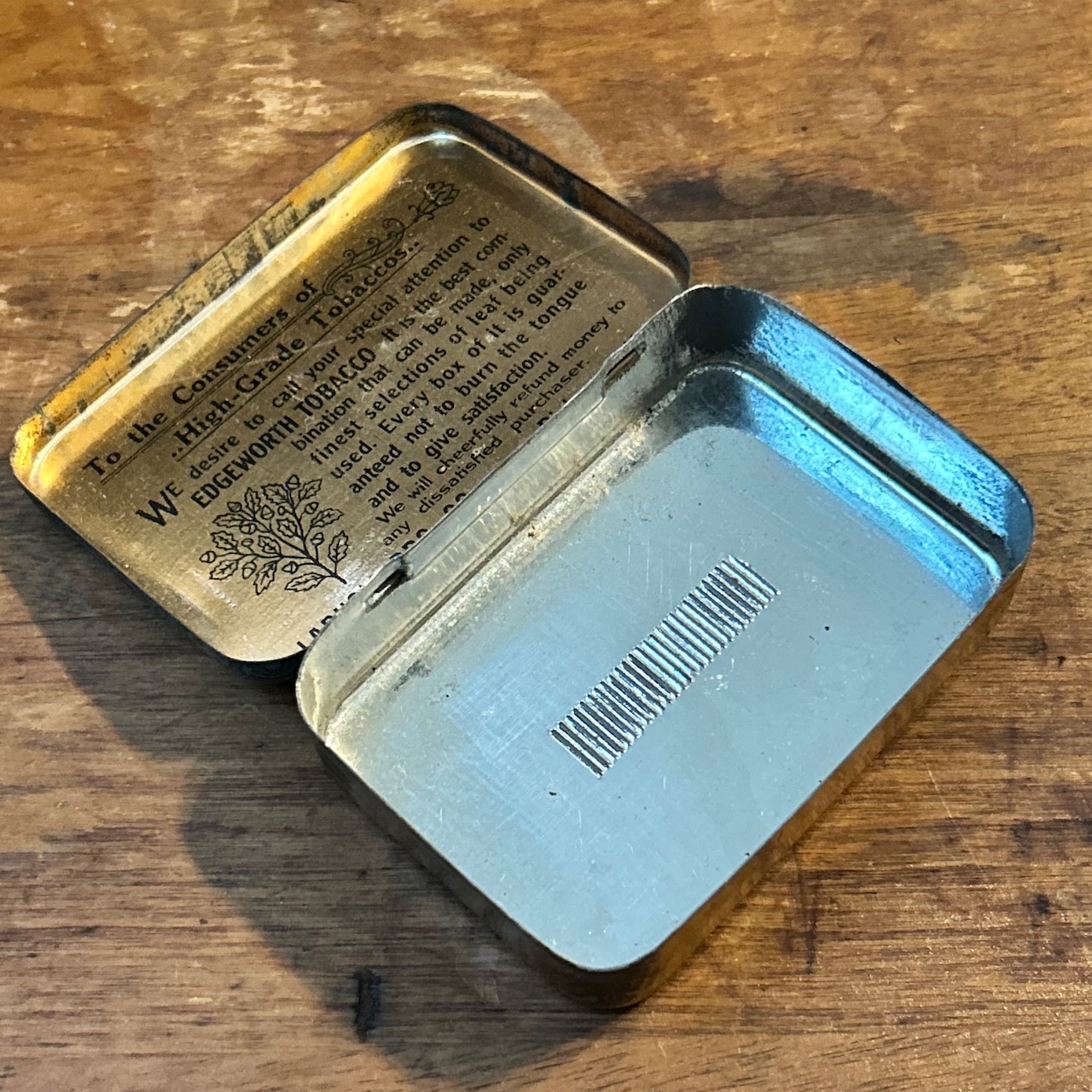 1910s–1920s エッジワース ヴィンテージ タバコ缶 EDGEWORTH EXTRA HIGH GRADE PLUG SLICE Vintage Tobacco Tin T-767
