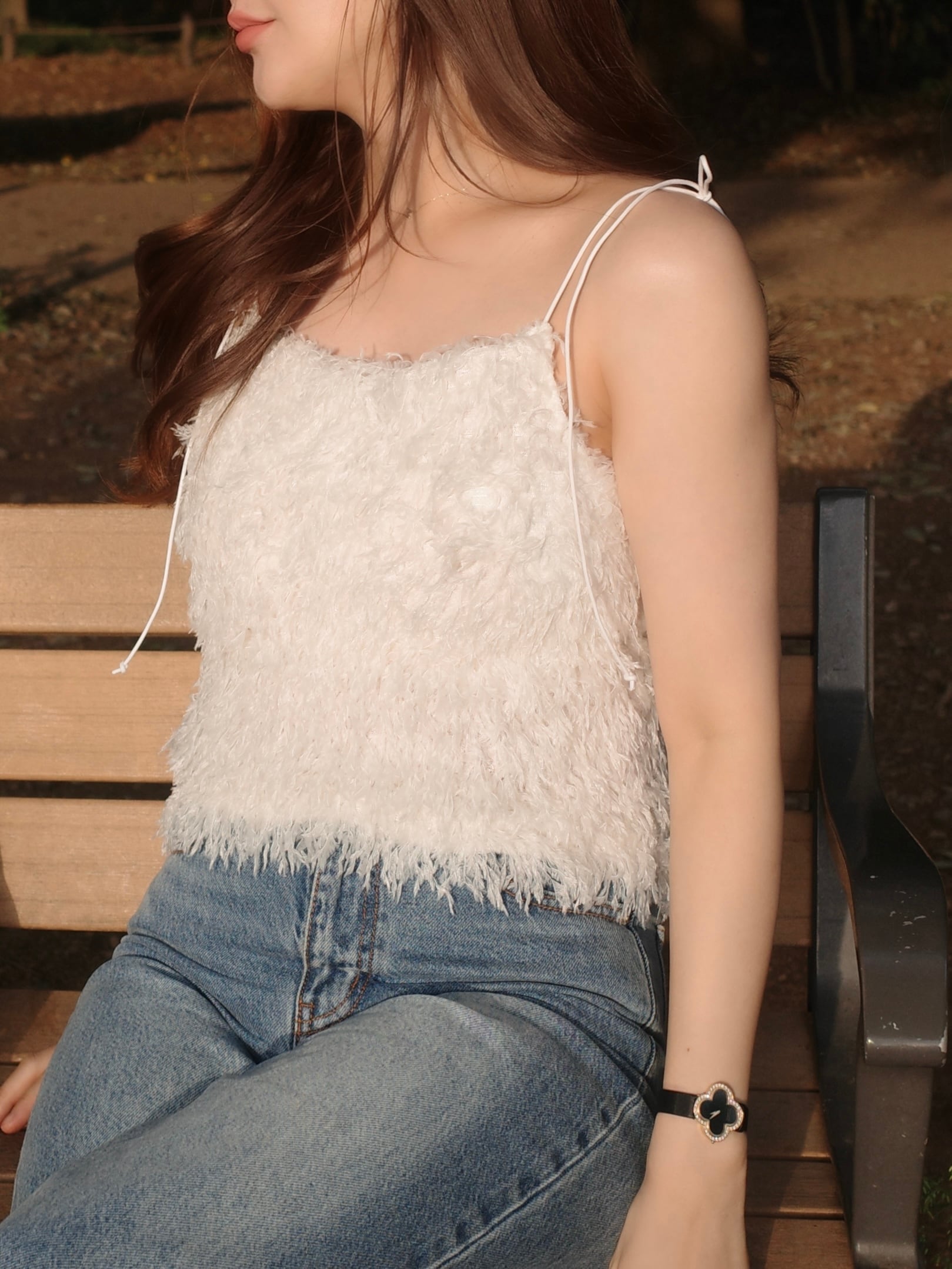 flamingo cami / white