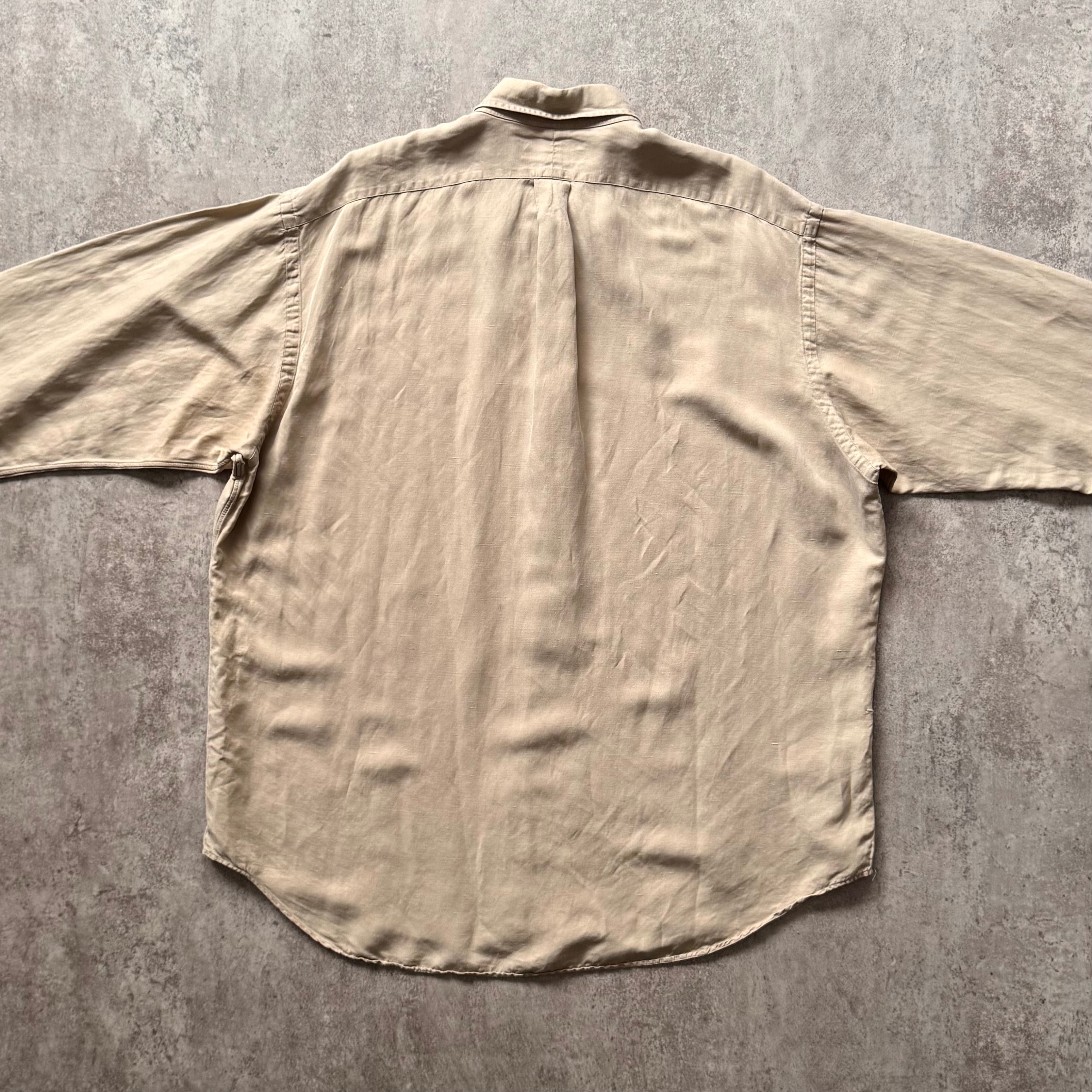 90s Ralph Lauren silk linen BD shirt 