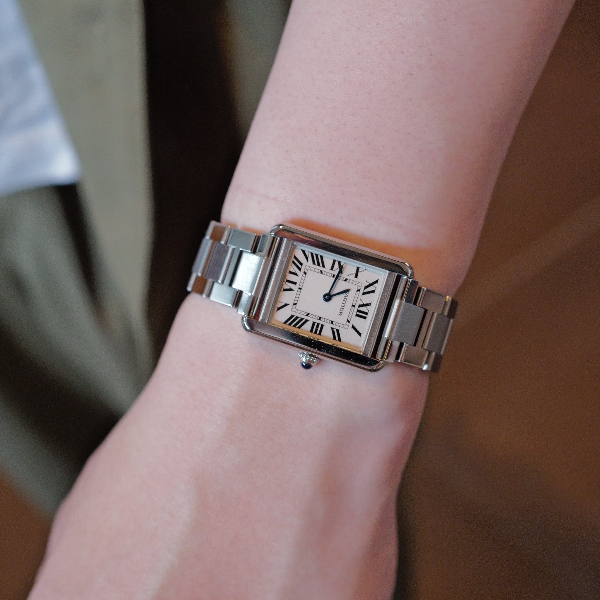 カルティエ カルチェ Cartier タンク コマ シルバー 踊り