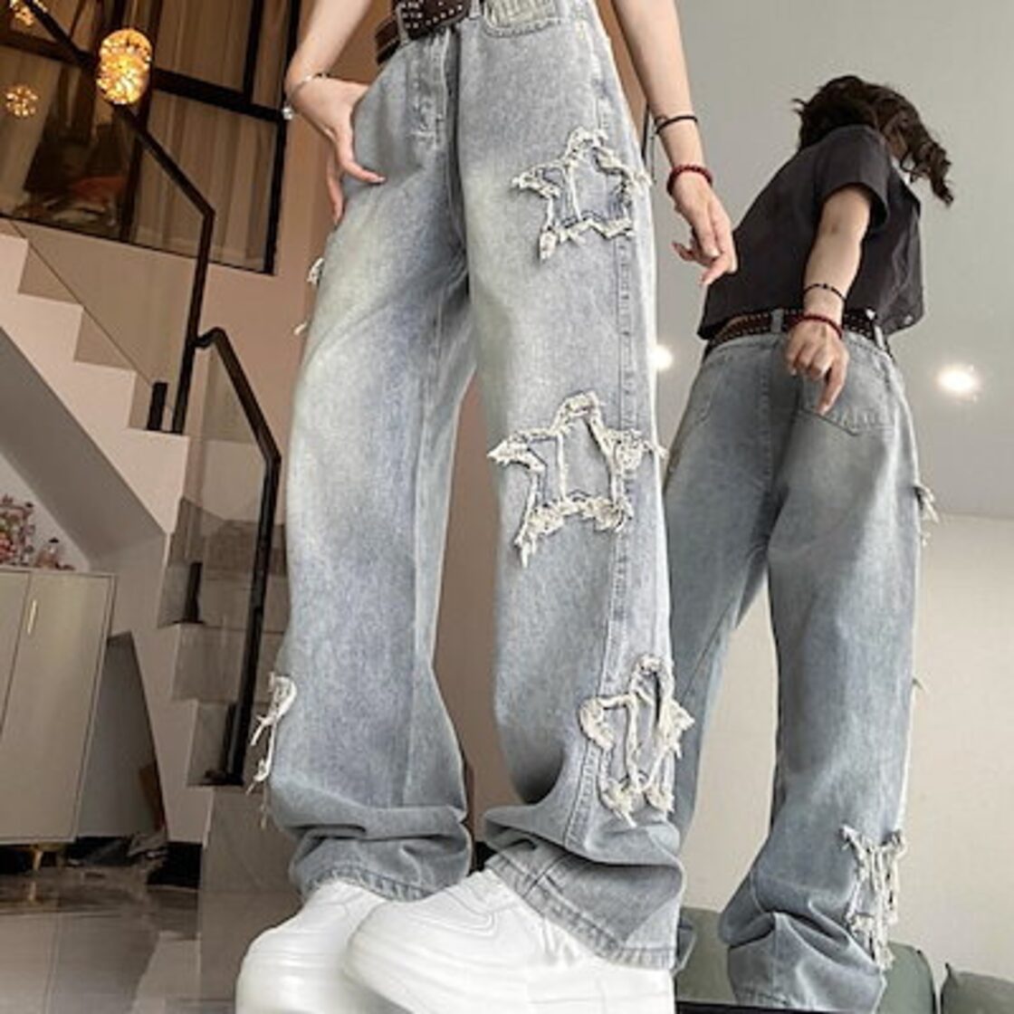 激?れ人気商品 脚長効果！デニムパンツ かっこいい！スラックスパンツ 