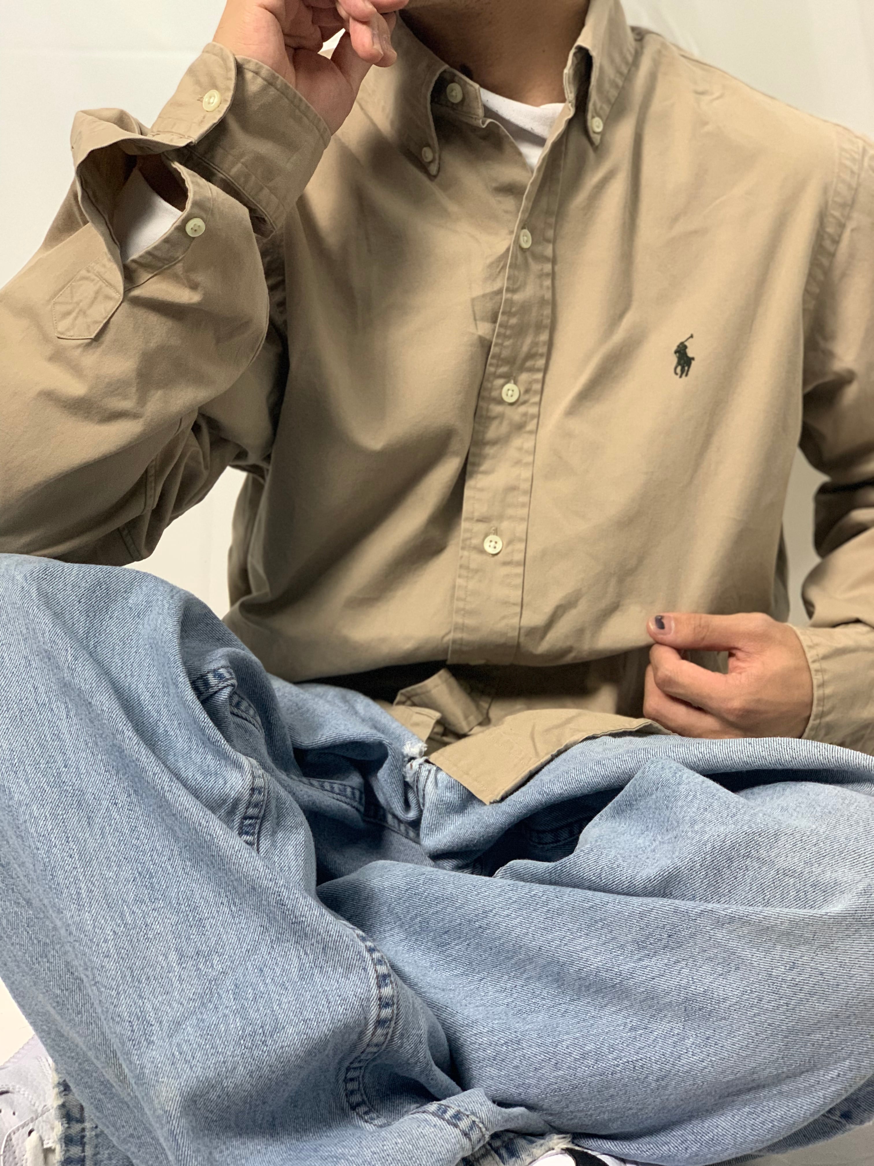 【USA】ラルフローレン ポロ 90s 刺繍ワンポイント シャツ