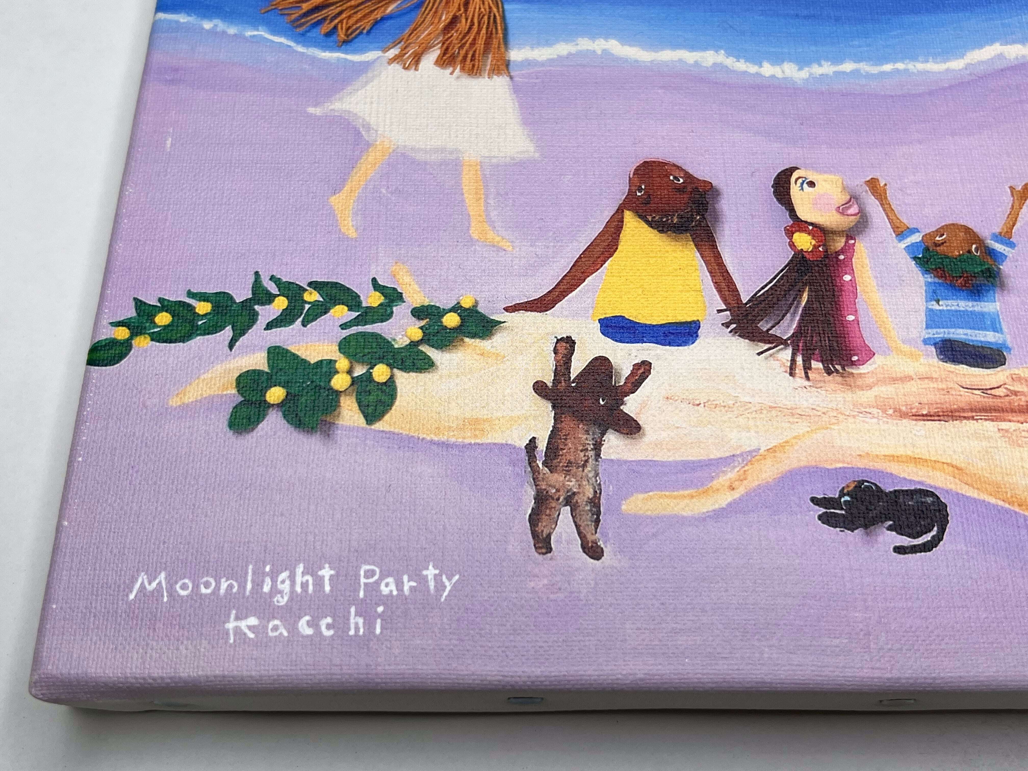Moonlight party』F4キャンバスプリント(ムーンストーン付き