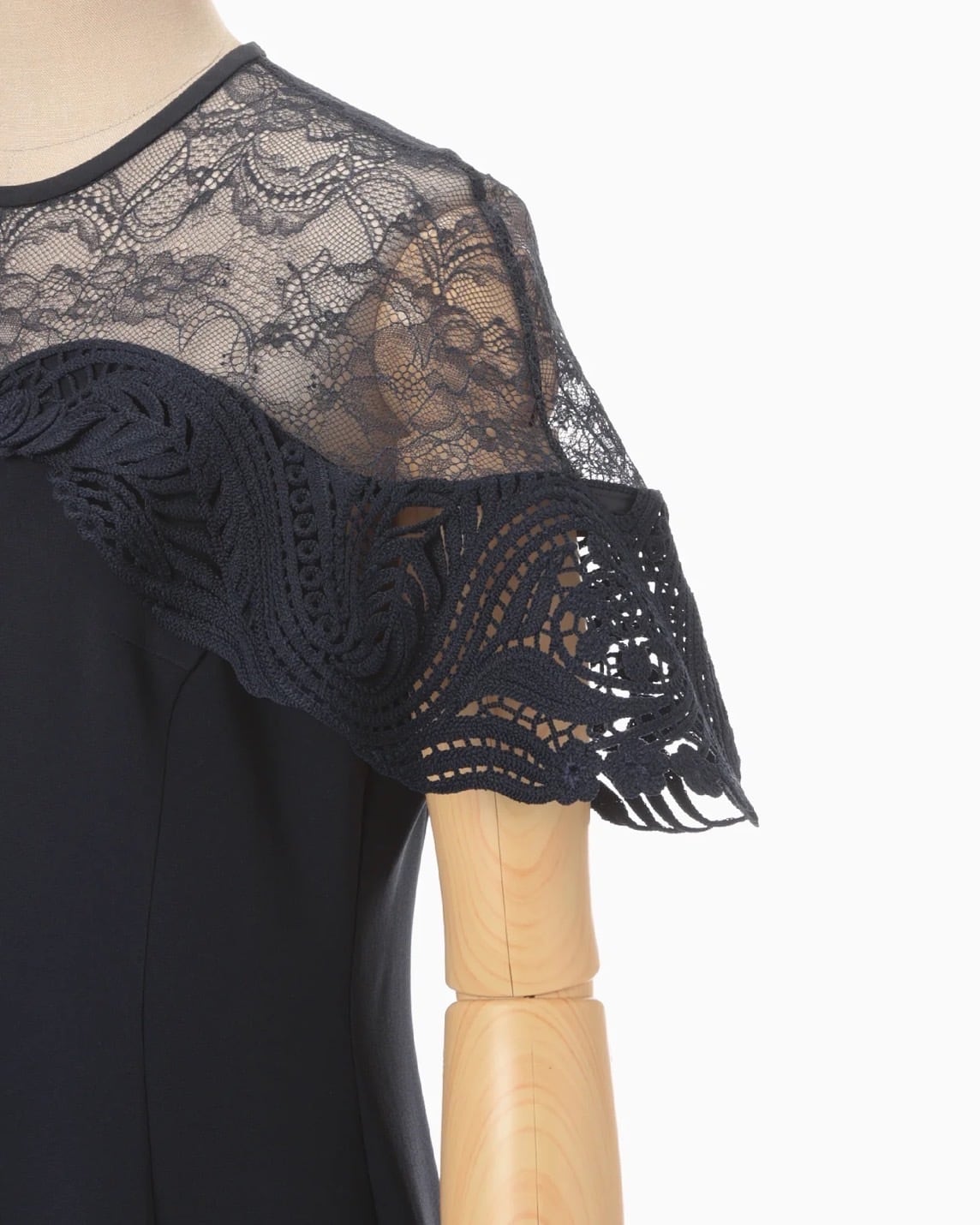 Mame Kurogouchi】Tulle Lace Classic Dress | インターナショナル