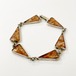 1930's〜40's Vintage 925 Silver Crushed Shell Bracelet Made In Mexico