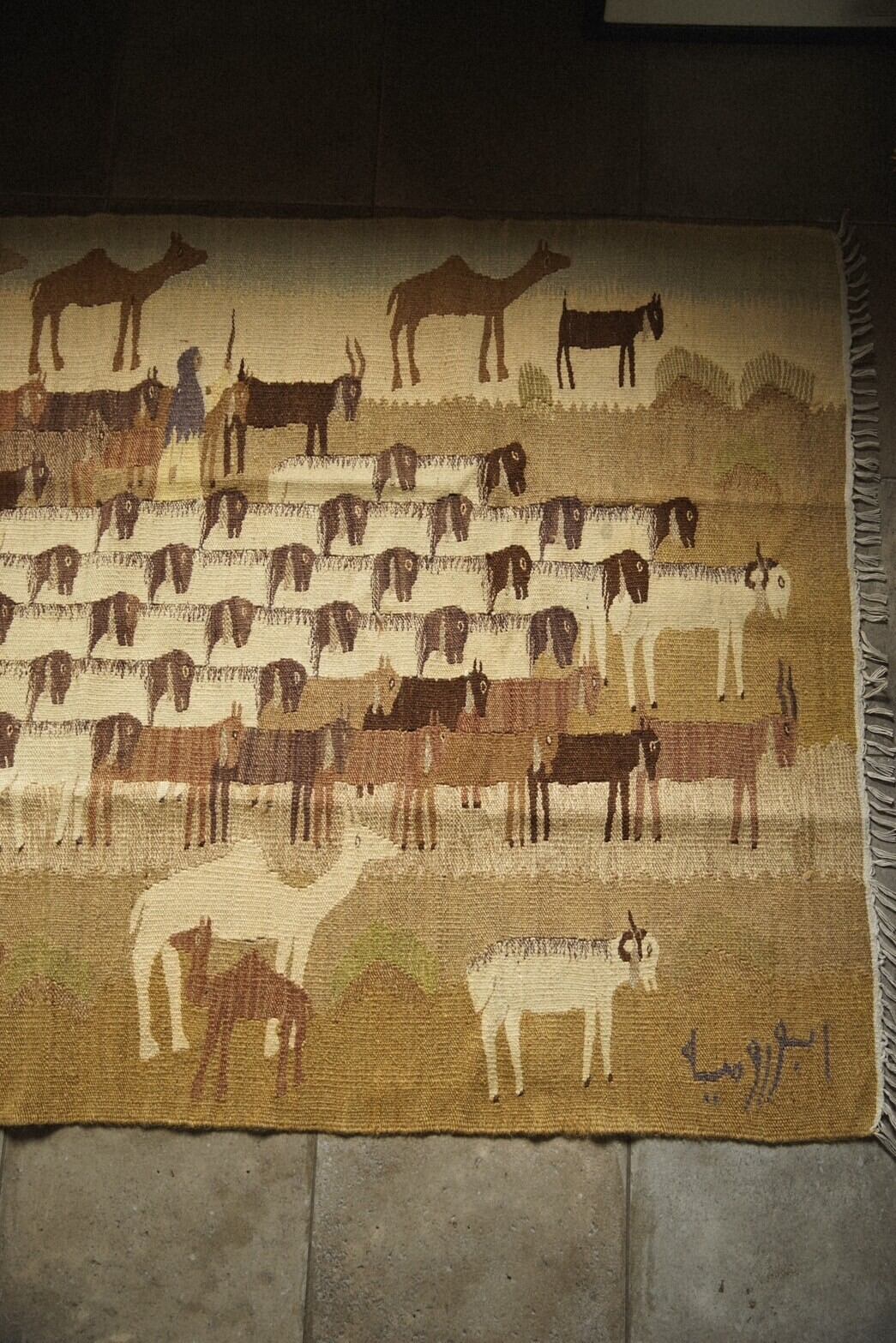 1106-Vintage Egyptian pictorial killim