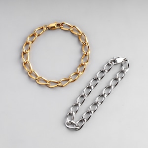 316L simple chain bracelet  #b19
