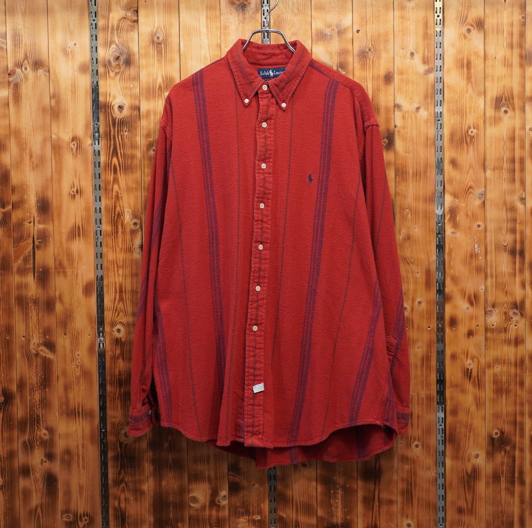 90s ralphlauren ヘビーフランネルシャツ XL/ラルフローレン