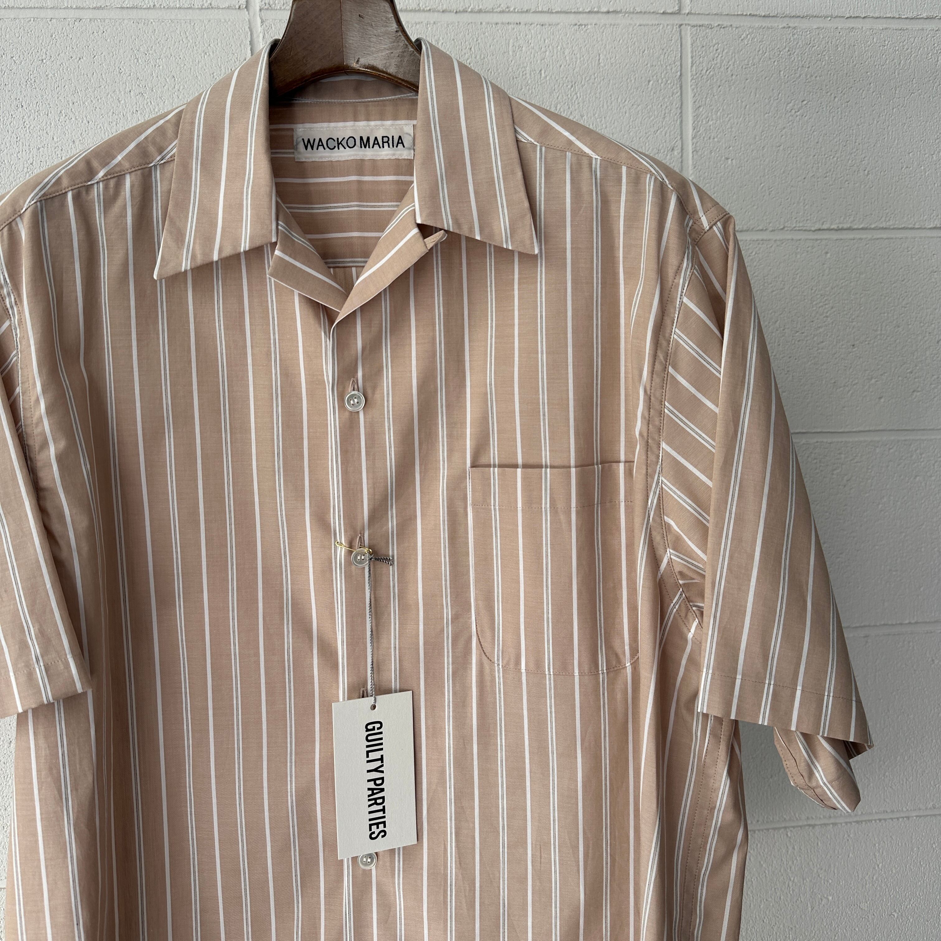 WACKOMARIA STRIPED OPEN COLLAR SHIRT | integral
