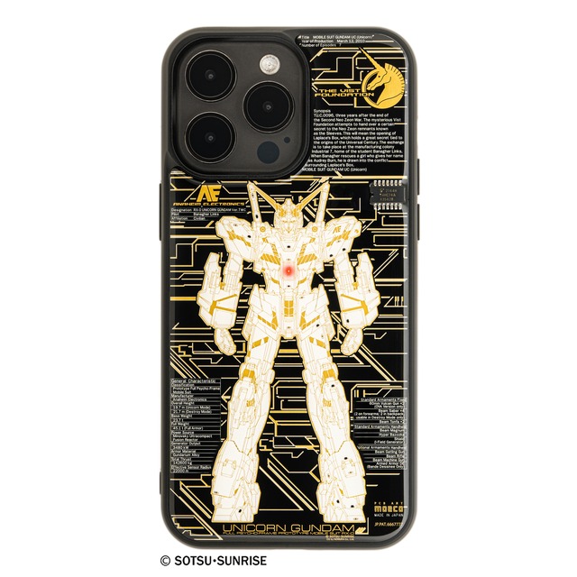 FLASH ユニコーンガンダム Ver. TWC 基板アート iPhone 15Pro Max ケース【Gundam Unicorn】